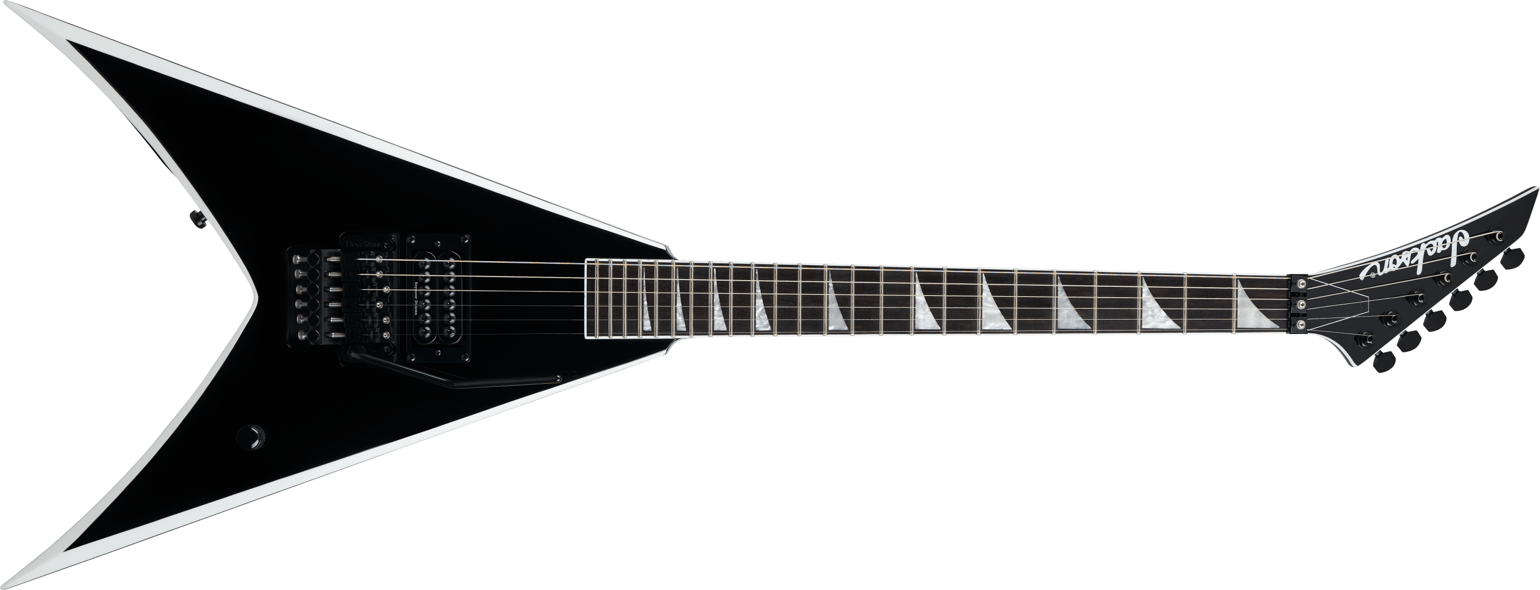 jackson-pro-king-v-wes-borland-guitare-lectrique-black-white-bevels image 1
