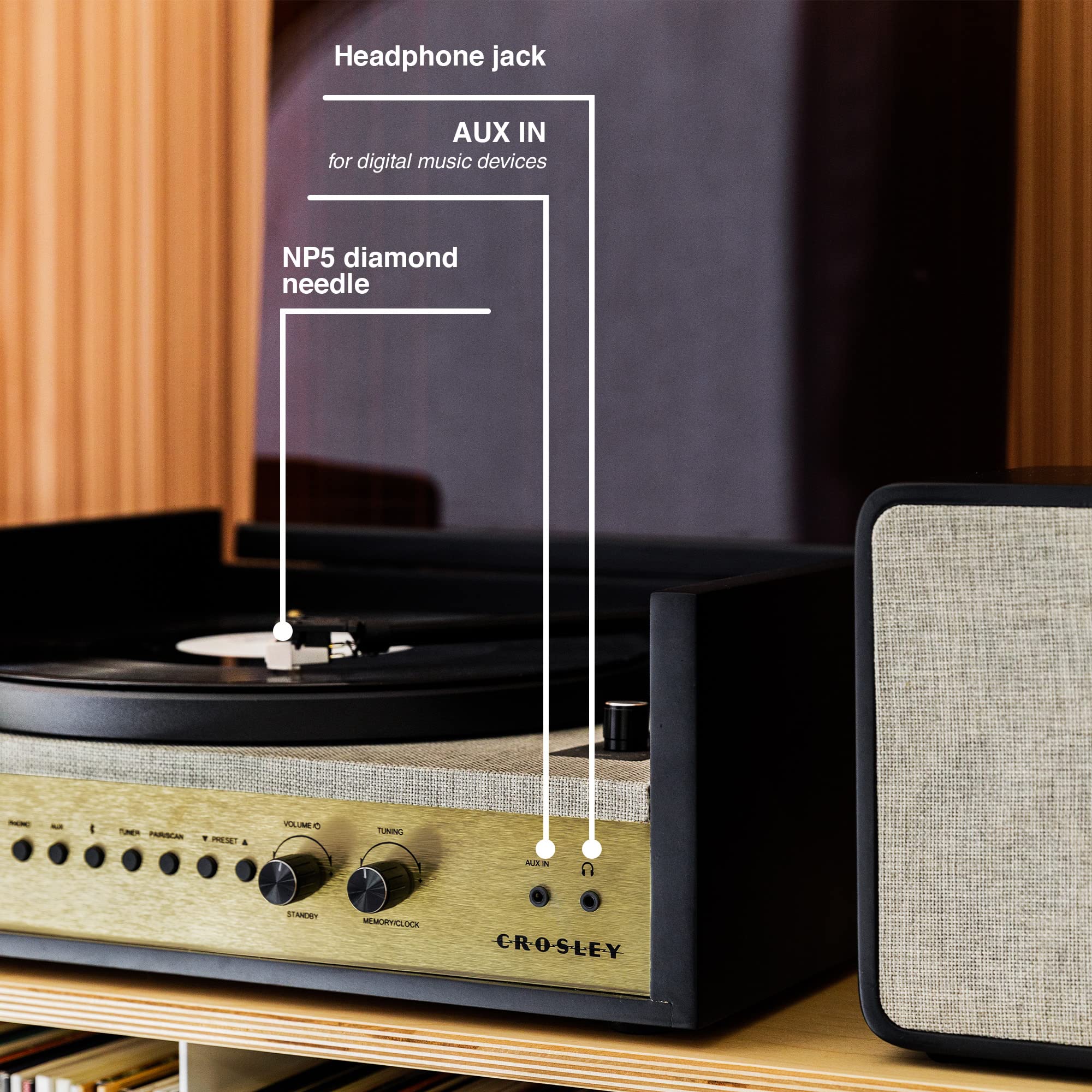 crosley-coda-tourne-disque-bluetooth-radio-fm-noir-gris image 6