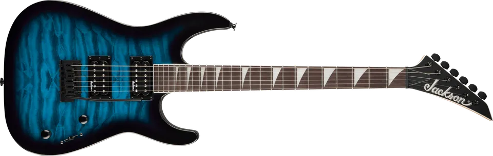 jackson-js-dinky-js20-dkq-2pt-guitare-transparent-blue-peuplier image 1