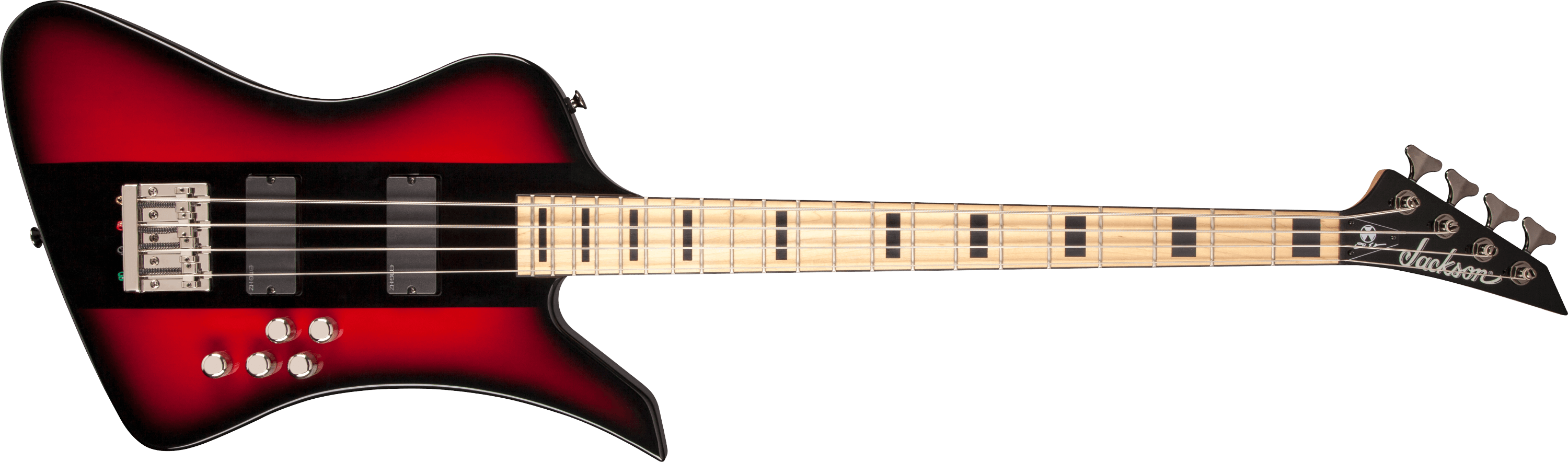jackson-x-ellefson-kelly-bird-iv-basse-4-cordes-red-stripe image 1