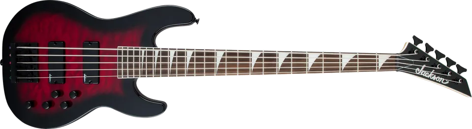 jackson-js3vq-concert-basse-5-cordes-transparent-red-burst image 1