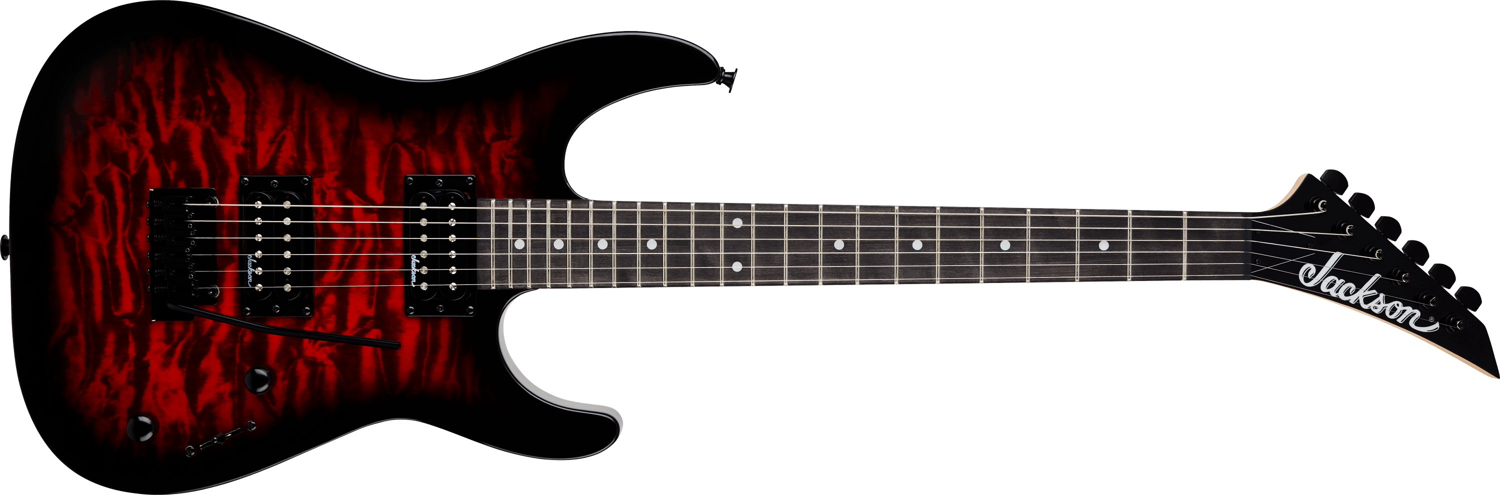 jackson-js-series-dinky-js11q-guitare-lectrique-transparent-red-peuplier image 1
