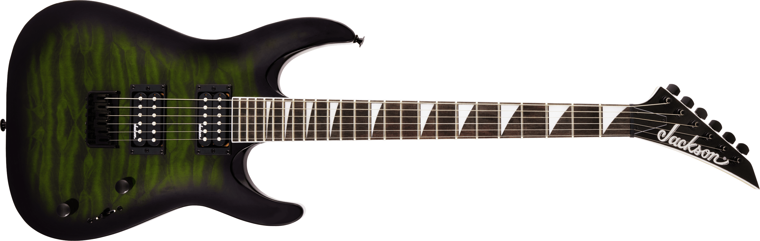 jackson-js-dinky-js32q-dka-ht-guitare-transparent-black-burst-passive image 3