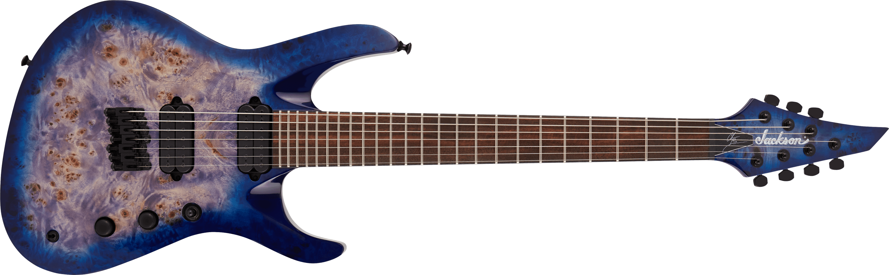 jackson-pro-series-broderick-soloist-ht7p-guitare-transparent-blue image 1