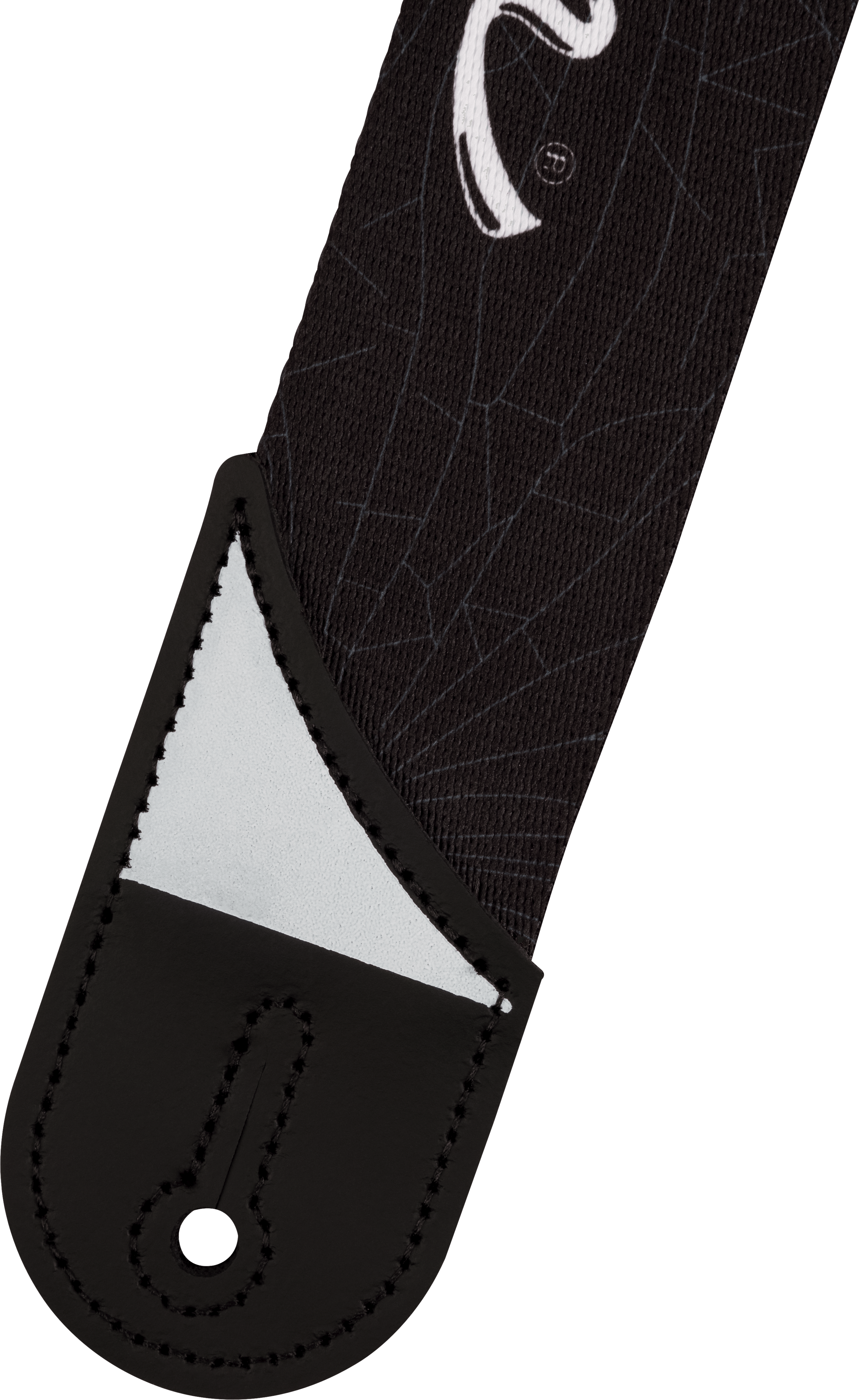 jackson-white-logo-strap-sangle-guitare-noire-50-mm image 2