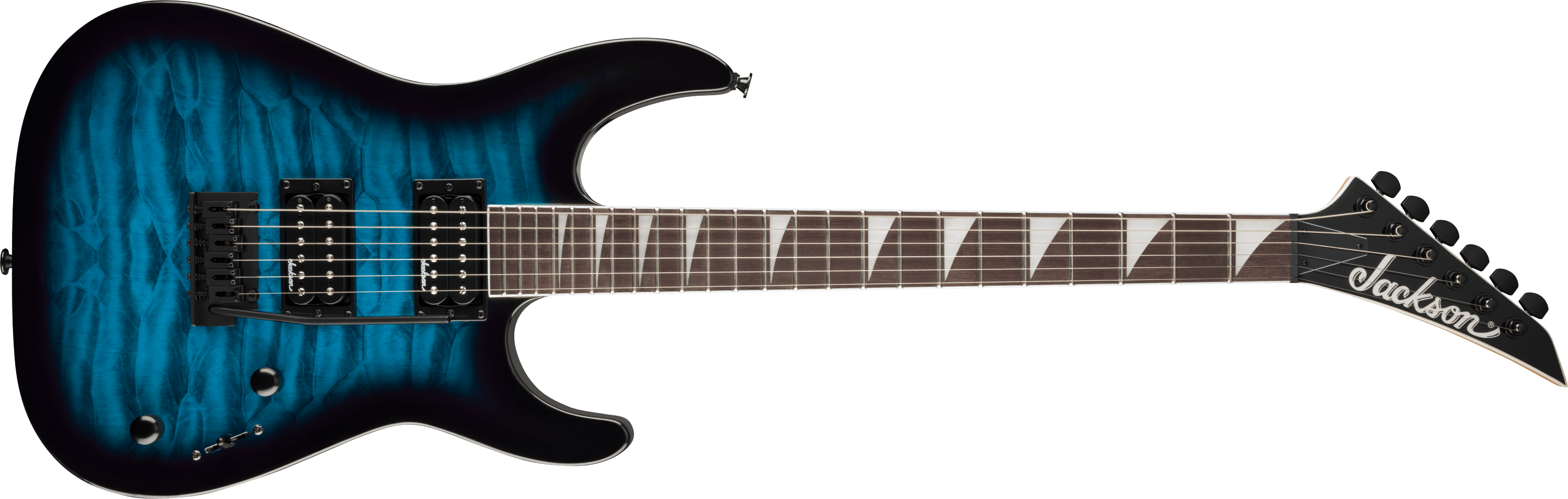 jackson-js-dinky-js20-dkq-2pt-guitare-transparent-blue-peuplier image 1