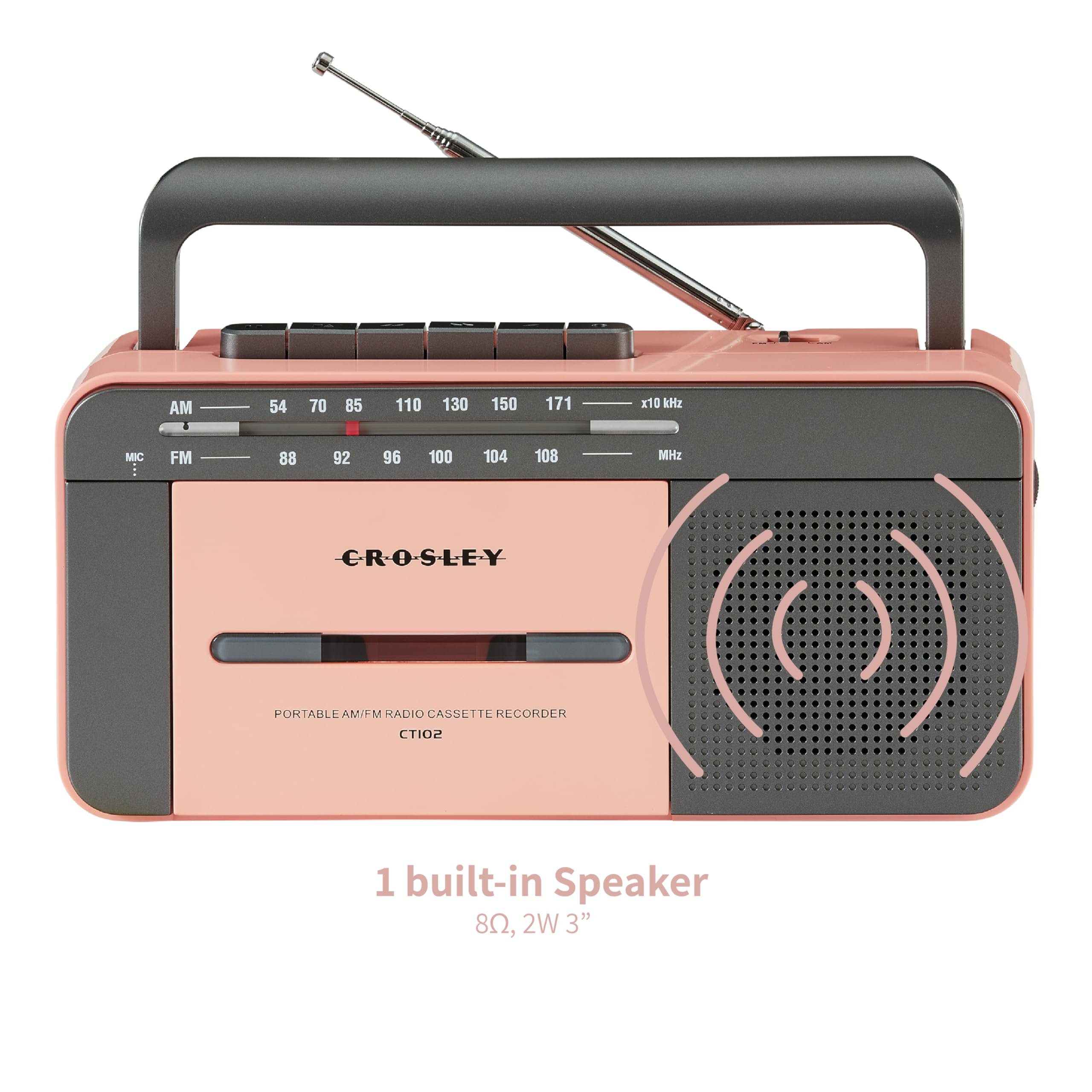 crosley-cassette-player-lecteur-cassette-bluetooth-rose-gold image 4