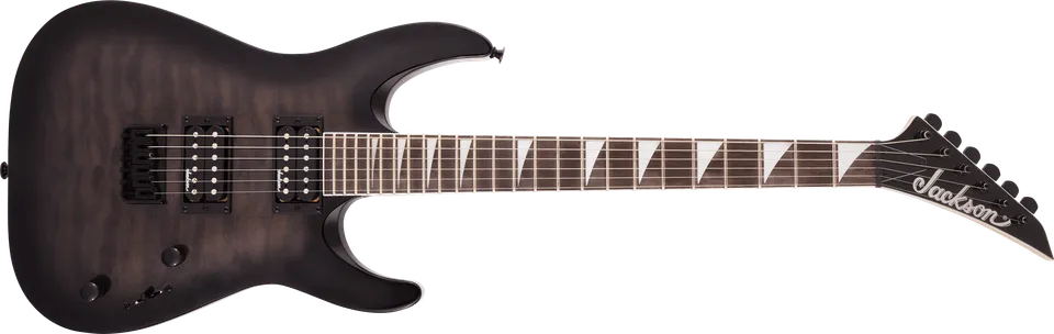 jackson-js-dinky-js32q-dka-ht-guitare-transparent-black-burst-passive image 1