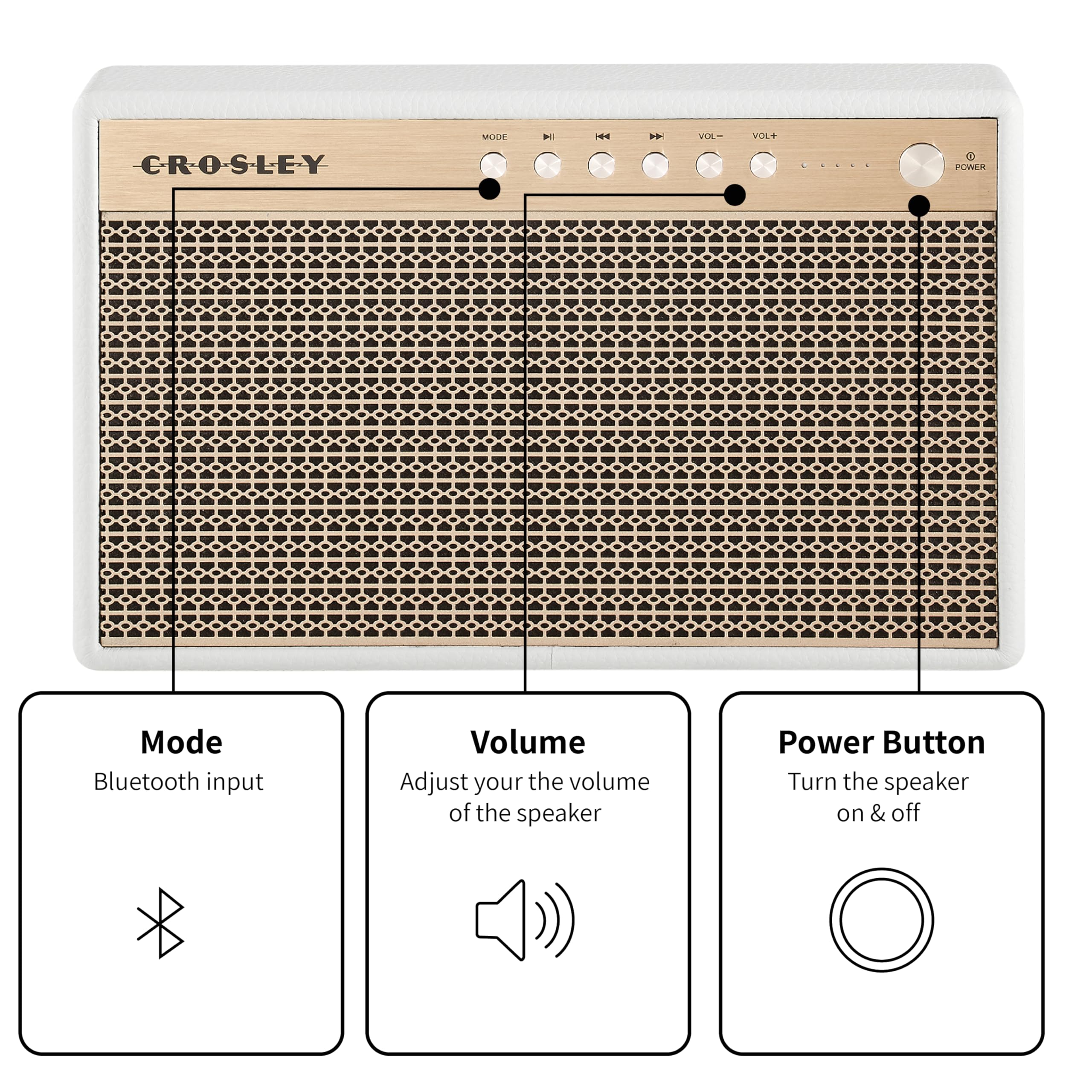 crosley-montero-enceinte-bluetooth-portable-blanc-20w image 3