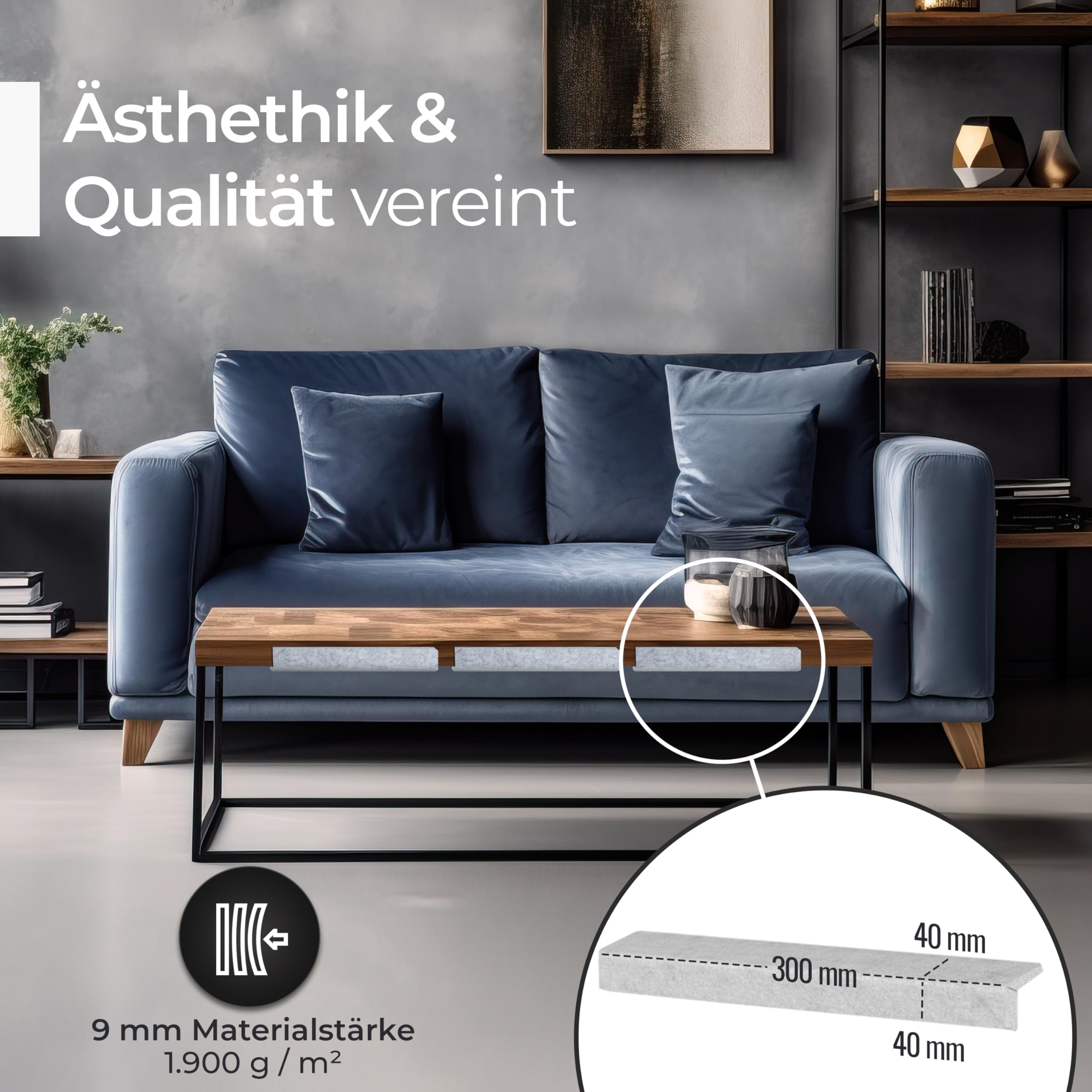 aeco-wandschutz-protection-bord-autocollante-gris-lot-3-feutre image 2