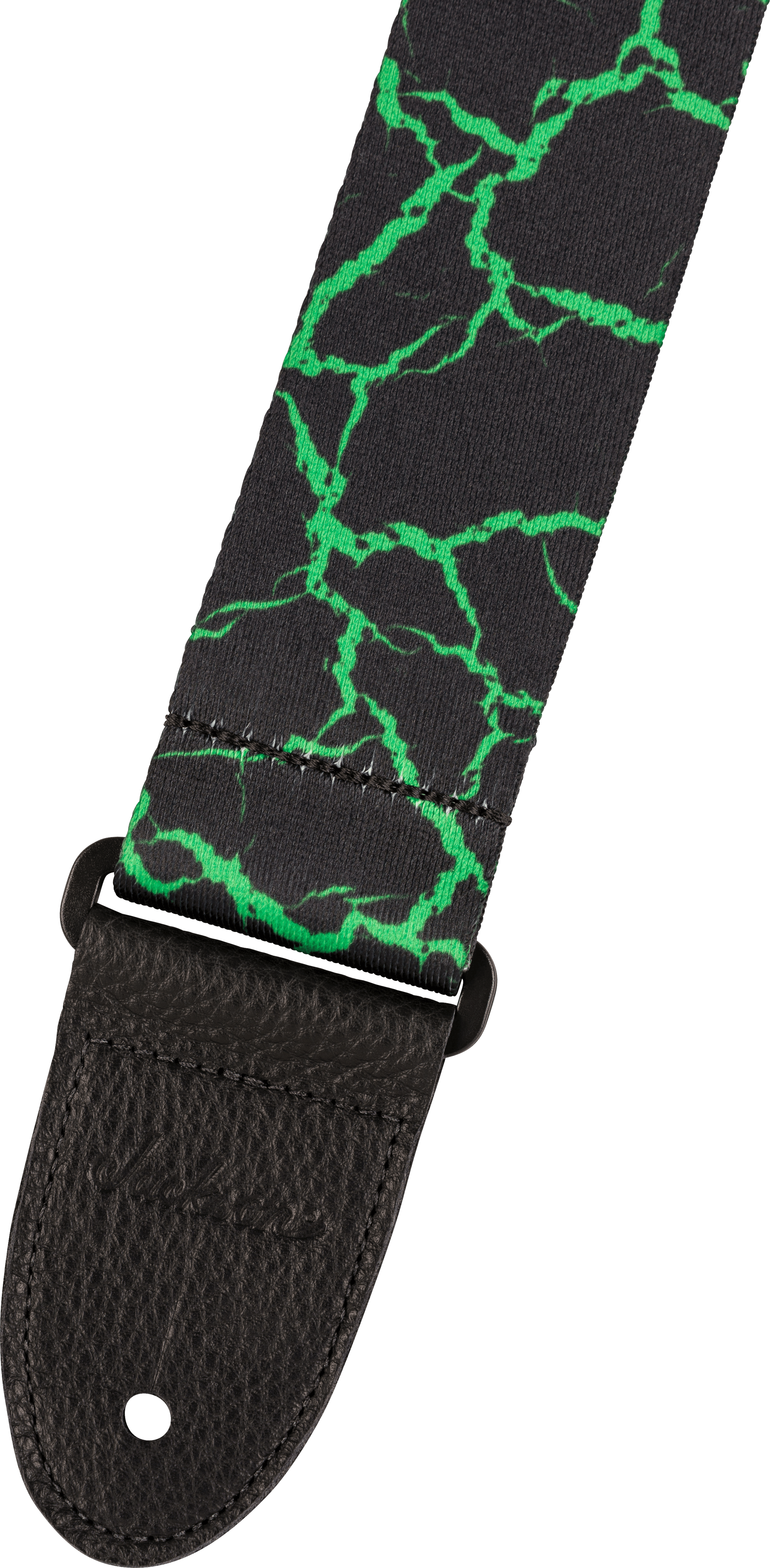 jackson-crackle-sangle-guitare-2-pouces-noir-et-vert-polyester image 2