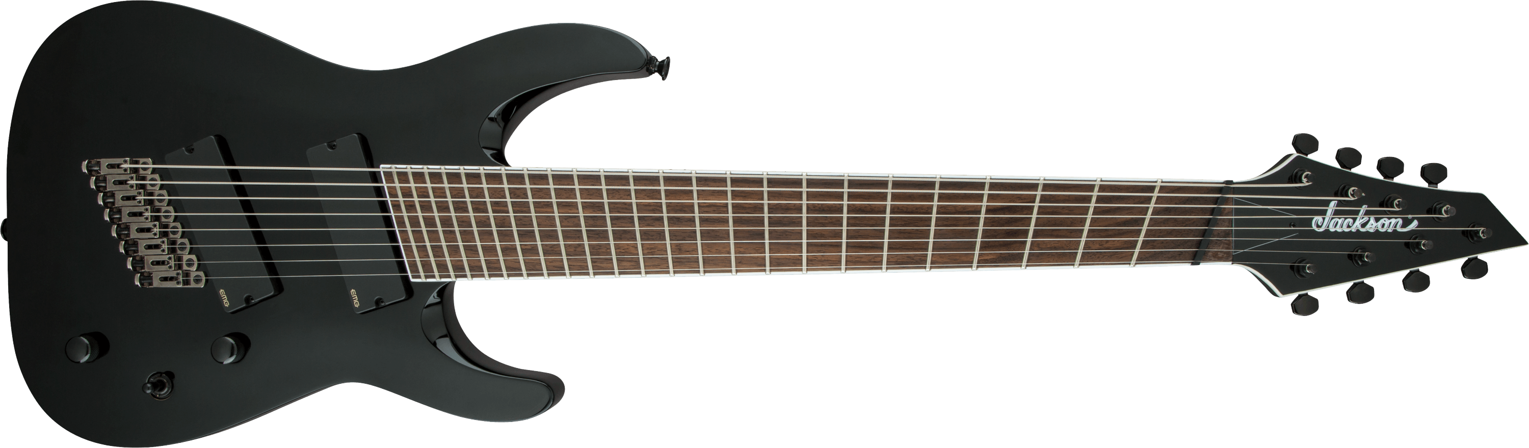 jackson-x-series-soloist-slat8-ms-guitare-8-cordes-noir-emg image 1