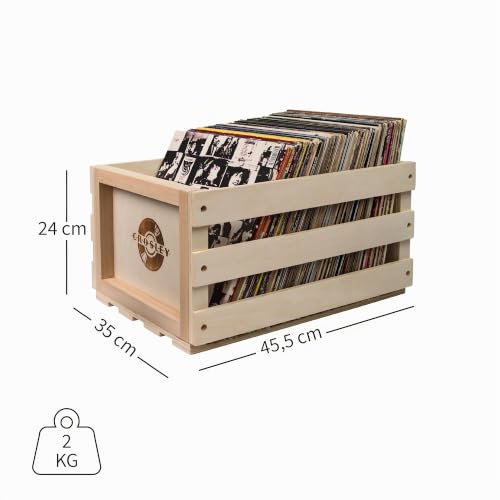 crosley-storage-crate-caisse-vinyle-bois-naturel-75-albums image 8