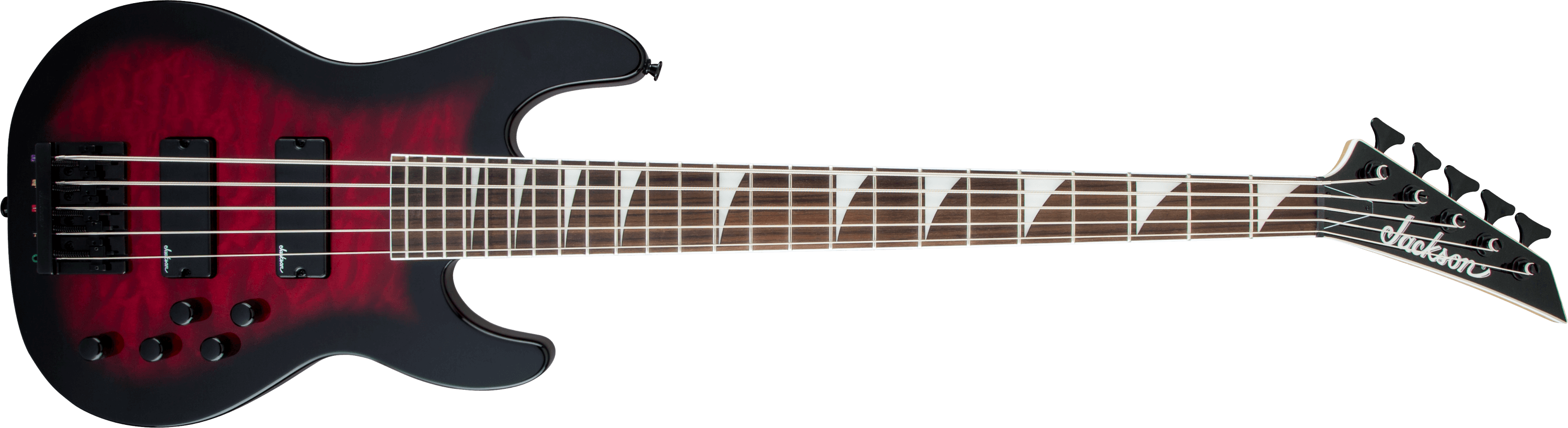 jackson-js3vq-concert-basse-5-cordes-transparent-red-burst image 1