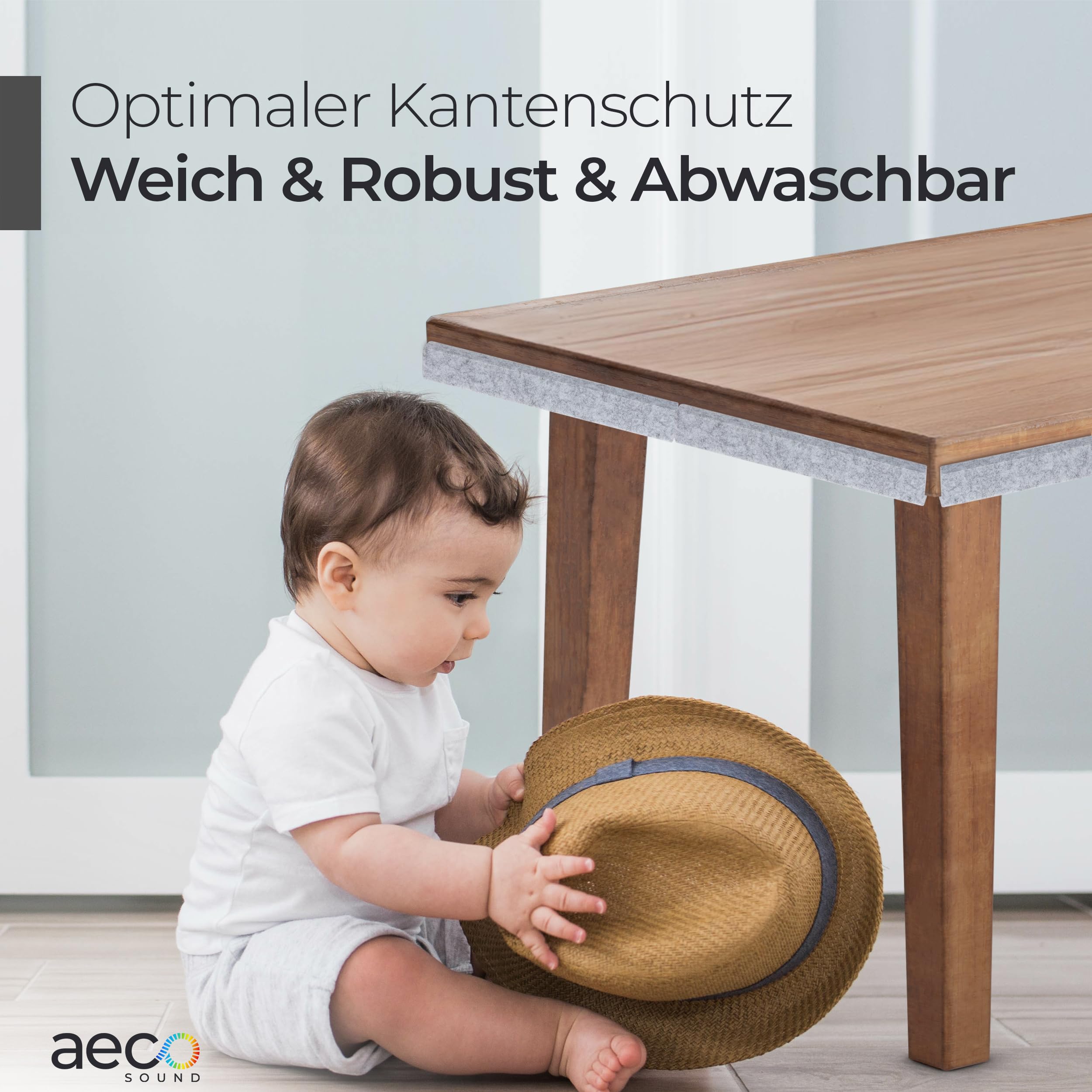 aeco-wandschutz-protection-bord-autocollante-gris-lot-3-feutre image 5