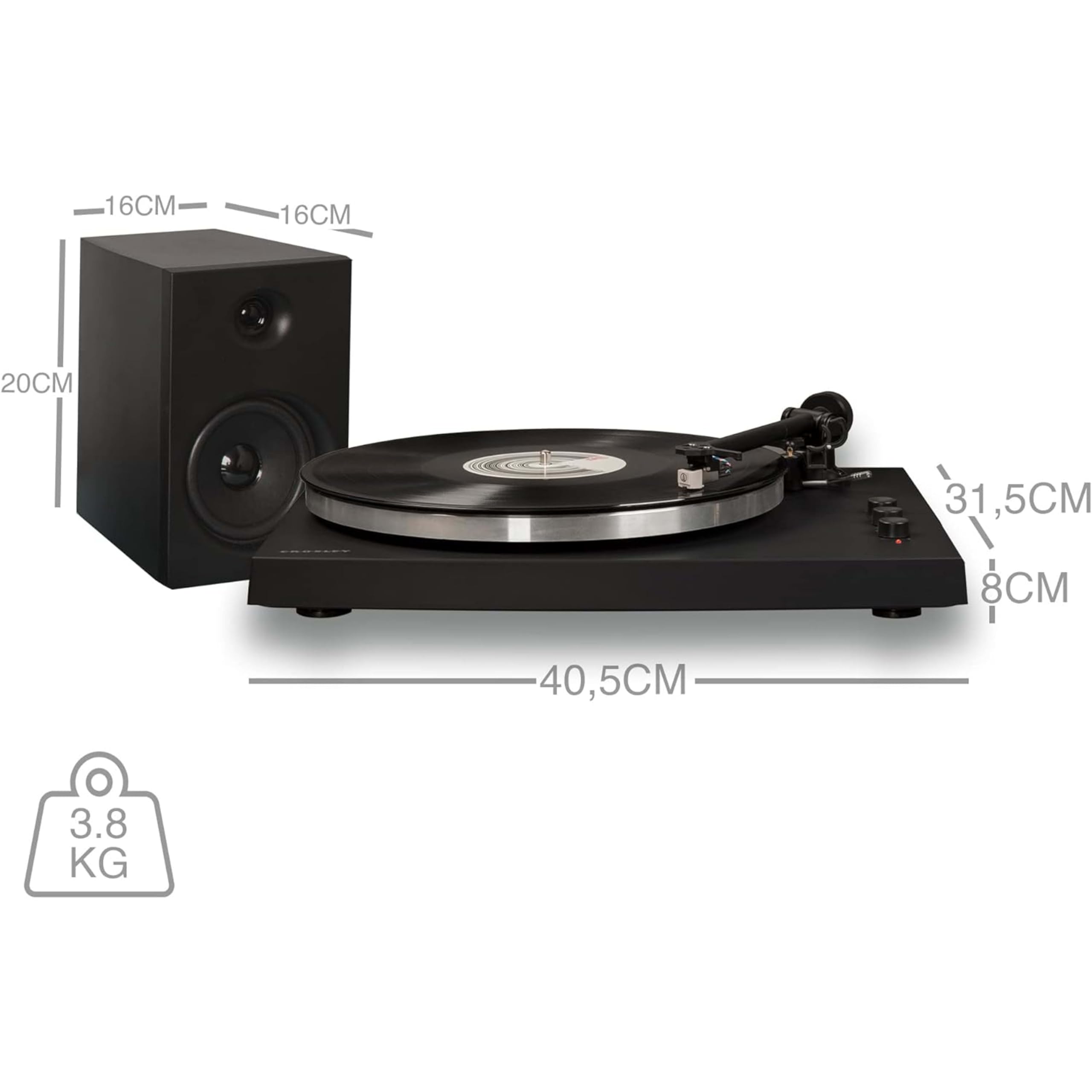 crosley-t150-tourne-disque-bluetooth-noir-avec-enceintes-30w image 2