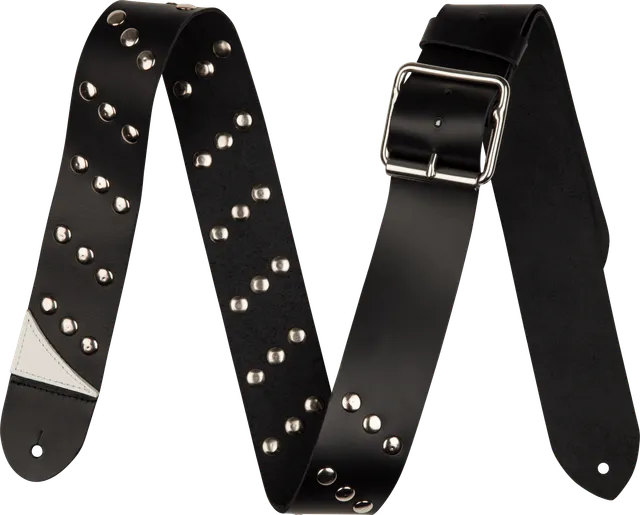 jackson-straps-metal-stud-sangle-cuir-noir-63-5-mm-clous image 1