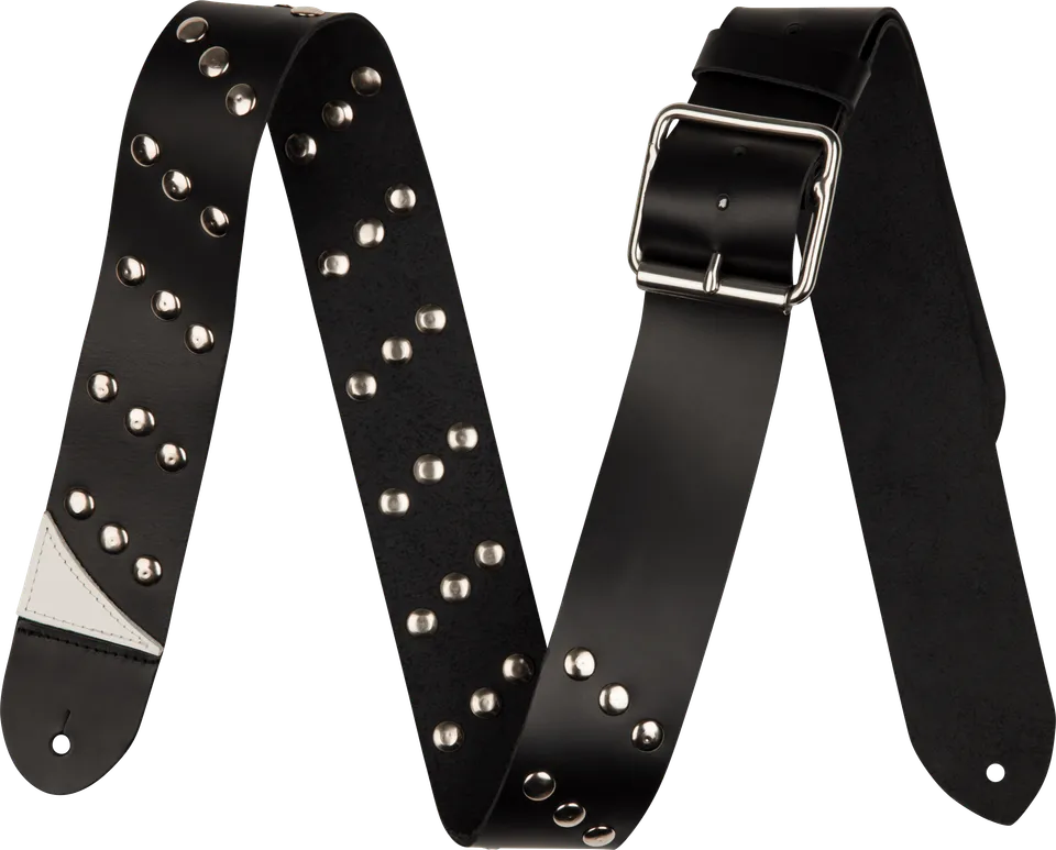 jackson-straps-metal-stud-sangle-cuir-noir-63-5-mm-clous image 1