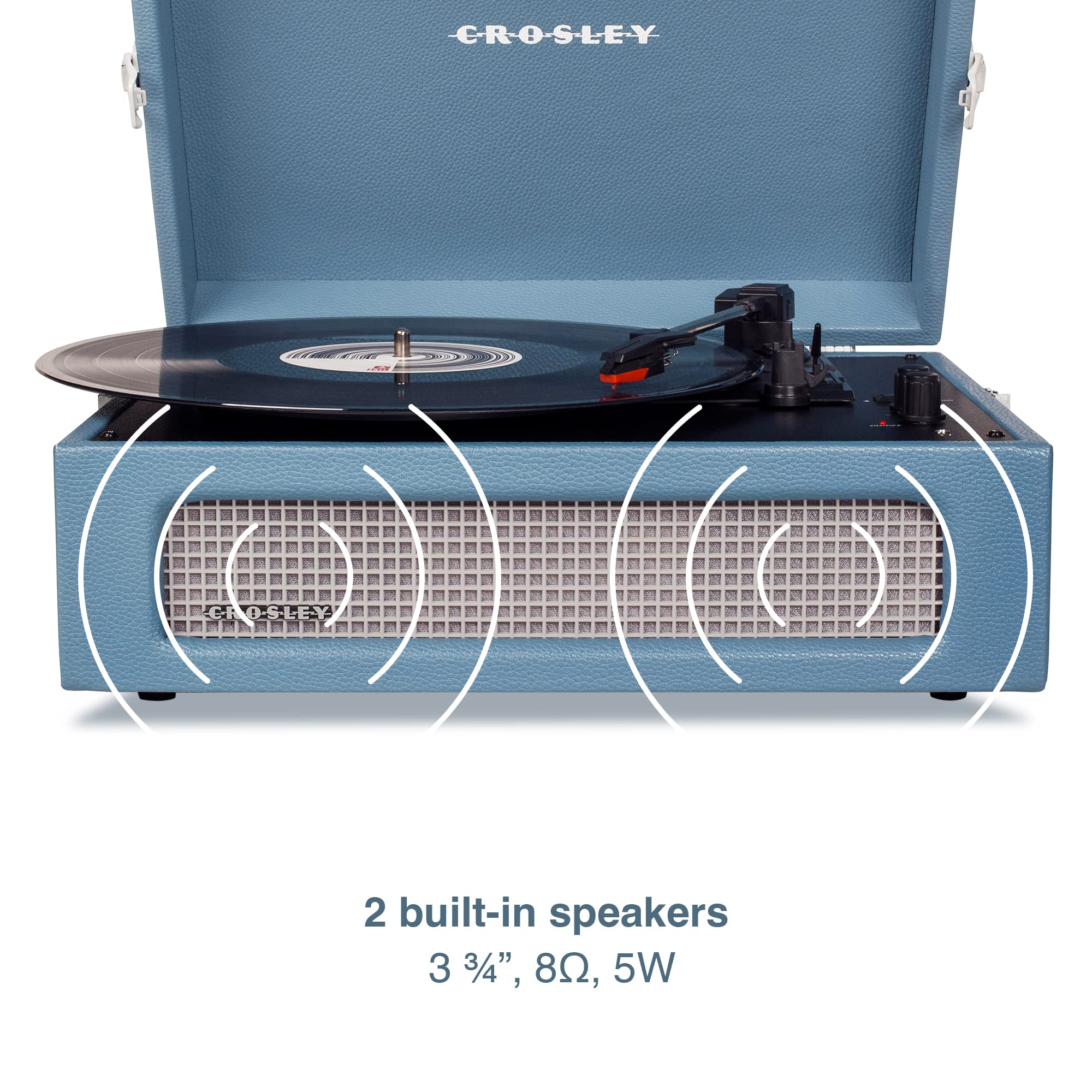 crosley-voyager-platine-vinyle-valise-bleu-3-vitesses image 7