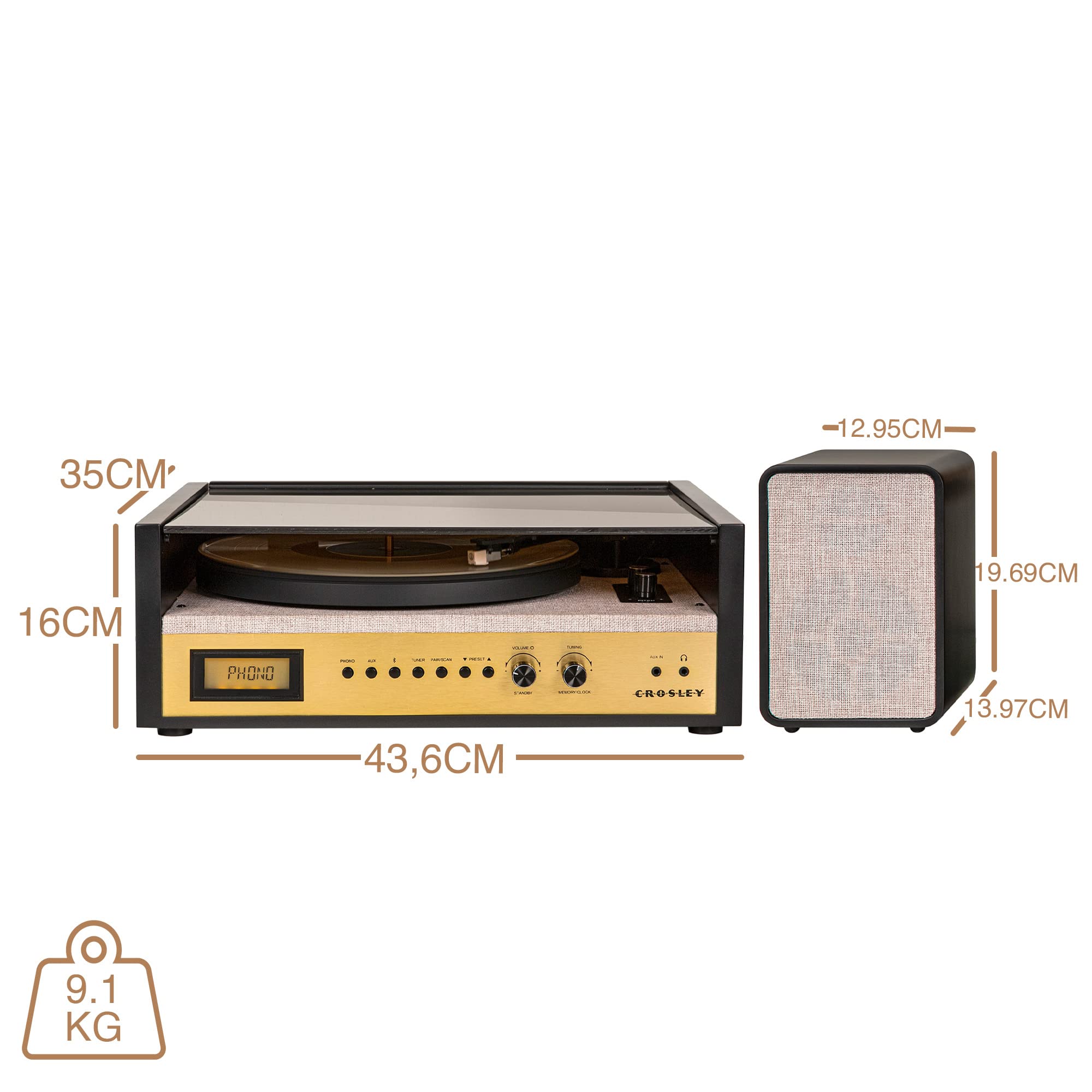 crosley-coda-tourne-disque-bluetooth-radio-fm-noir-gris image 5