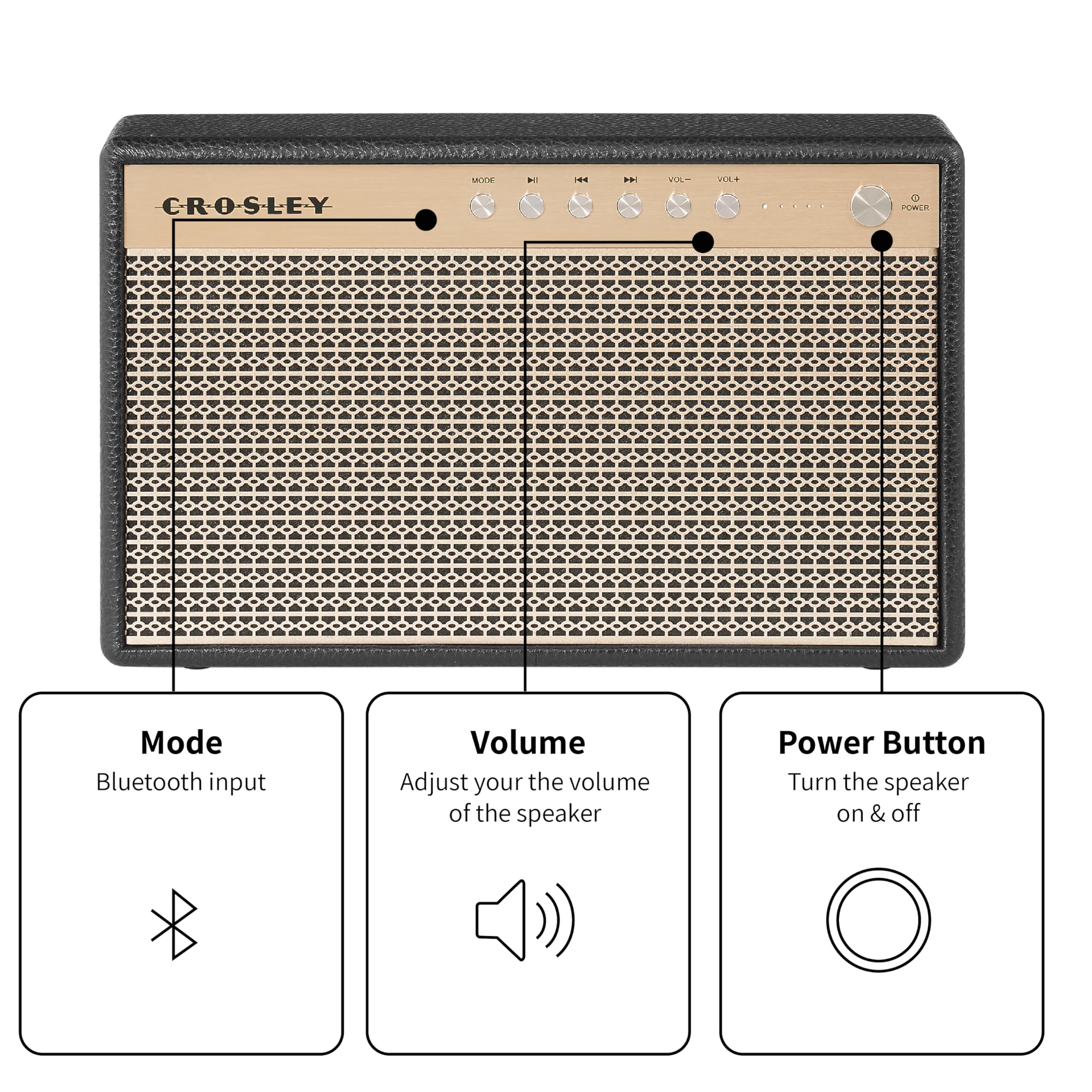 crosley-montero-enceinte-bluetooth-portable-noir-20w image 3