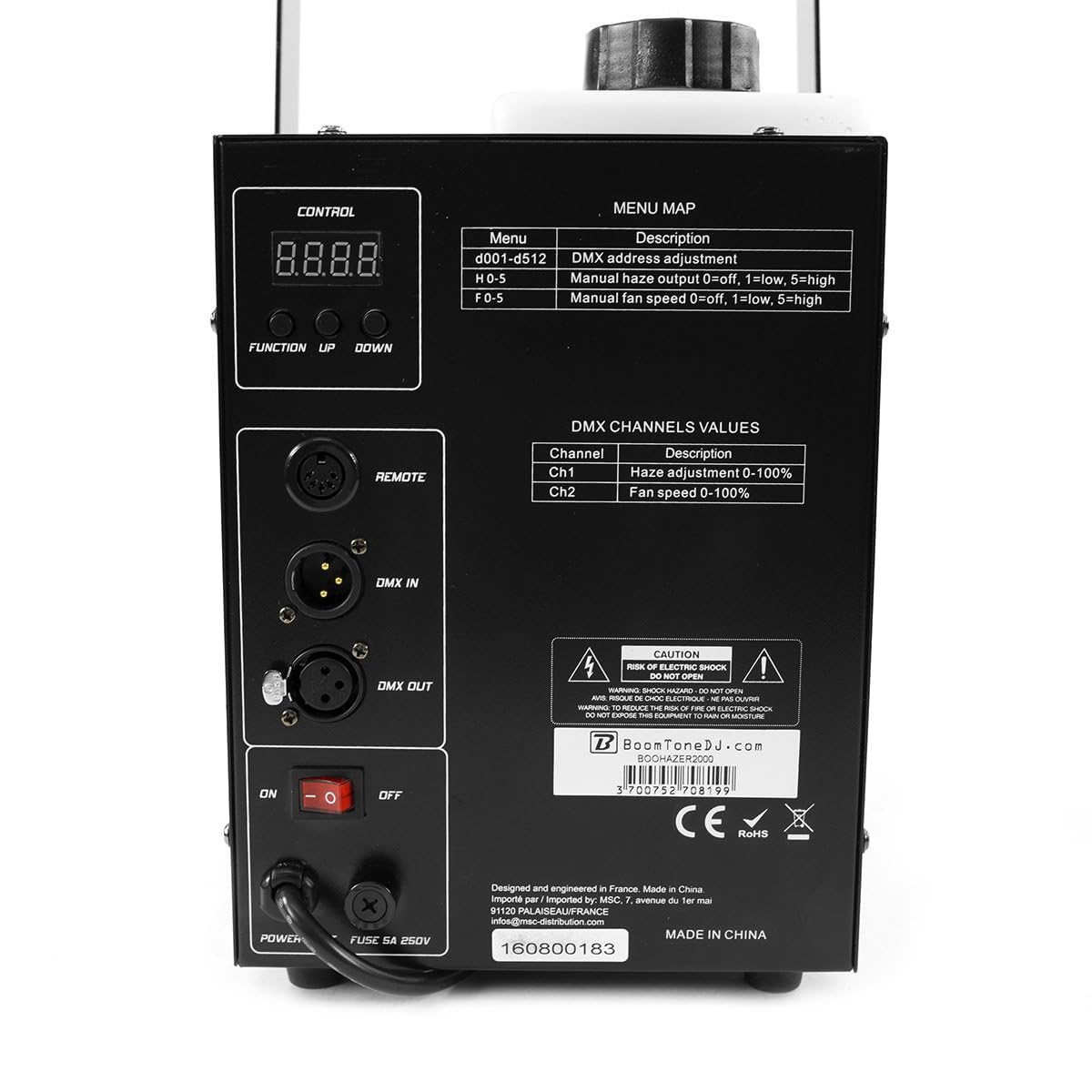 boomtonedj-hazer-2000-machine-brouillard-1000w-dmx-2l image 6
