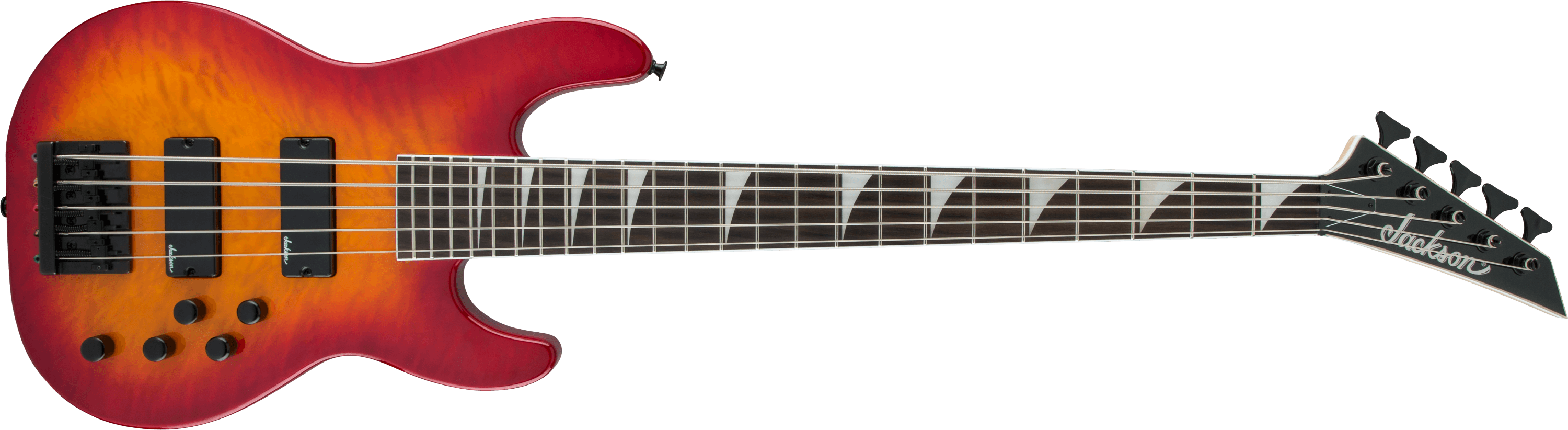 jackson-js3vq-concert-basse-5-cordes-transparent-red-burst image 3