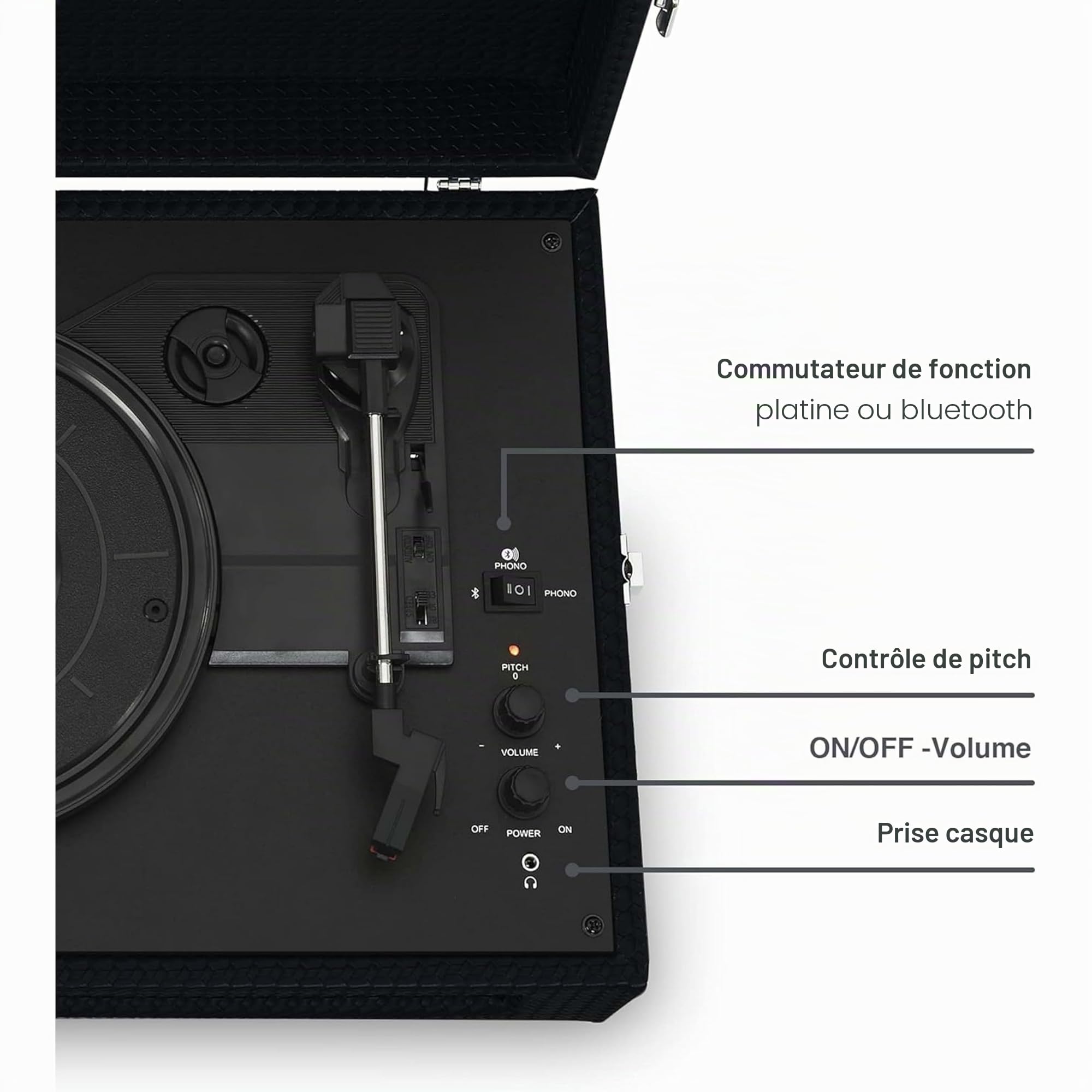 crosley-voyager-platine-vinyle-valise-bluetooth-noire image 6