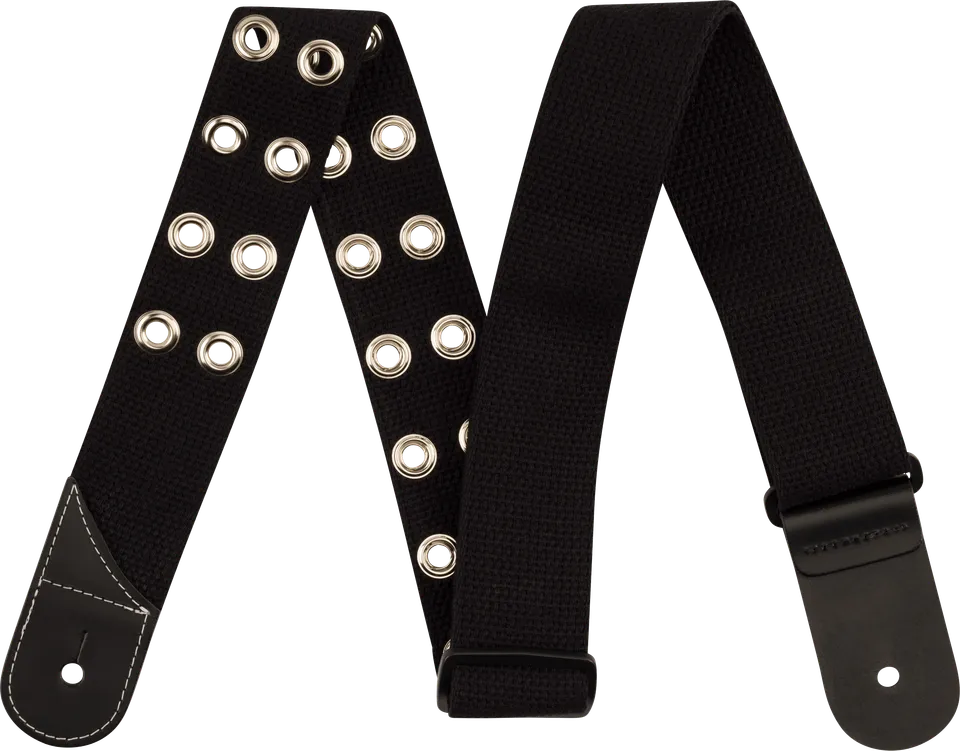 jackson-straps-cotton-grommet-sangle-guitare-noire-2-pouces image 1