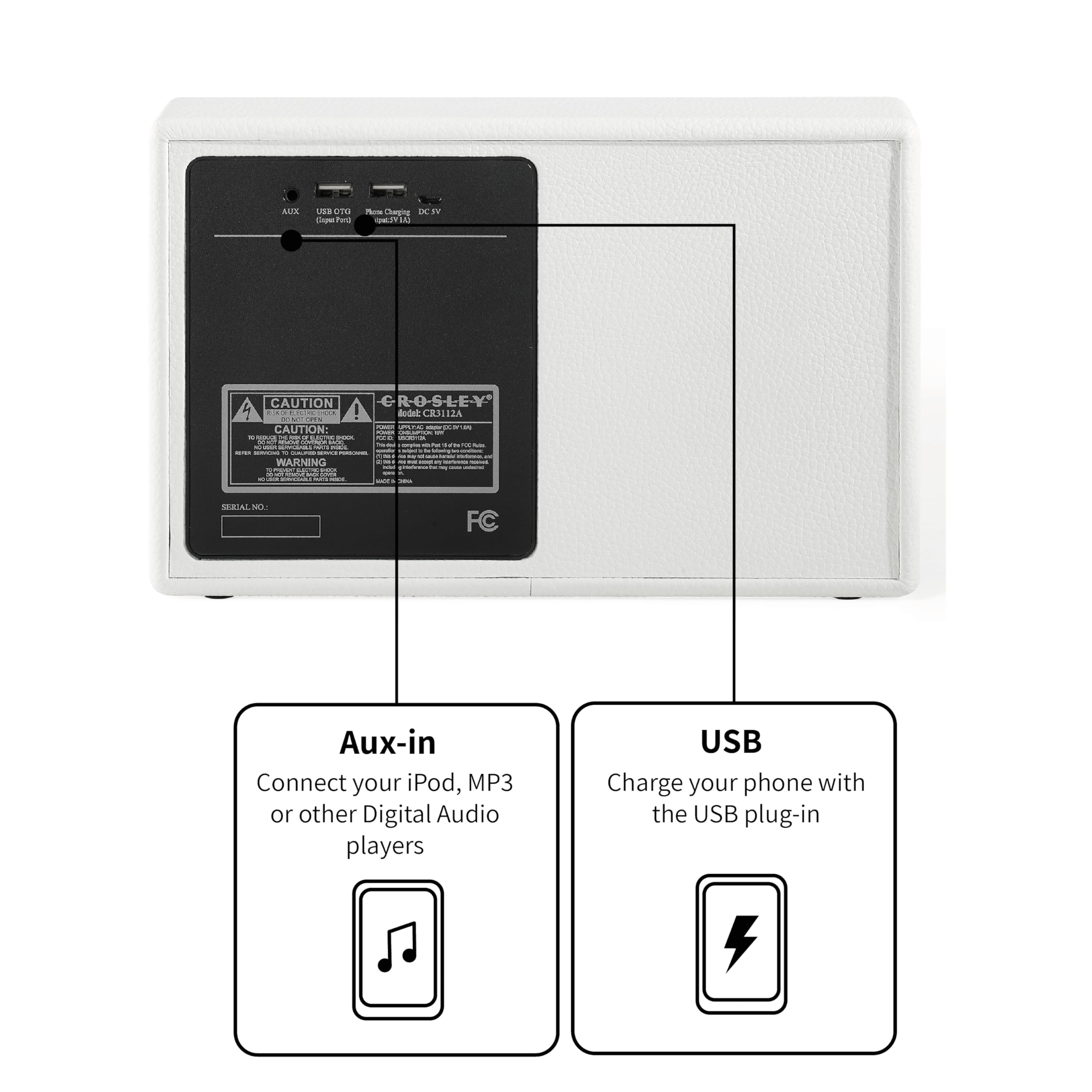 crosley-montero-enceinte-bluetooth-portable-blanc-20w image 4