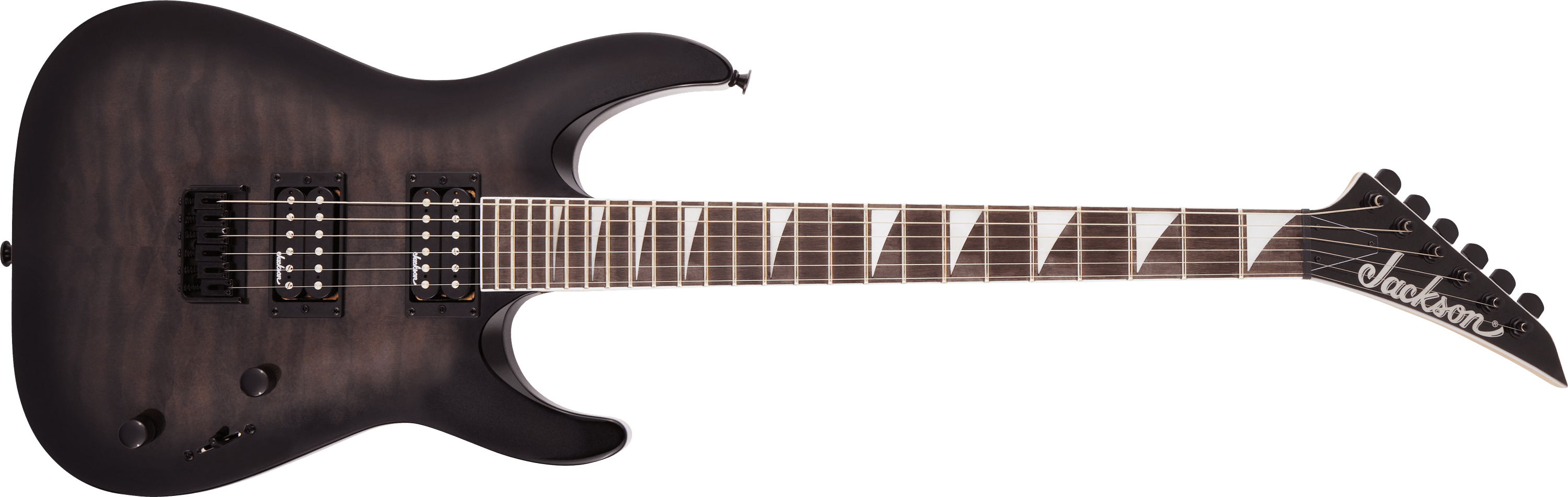 jackson-js-dinky-js32q-dka-ht-guitare-transparent-black-burst-passive image 1