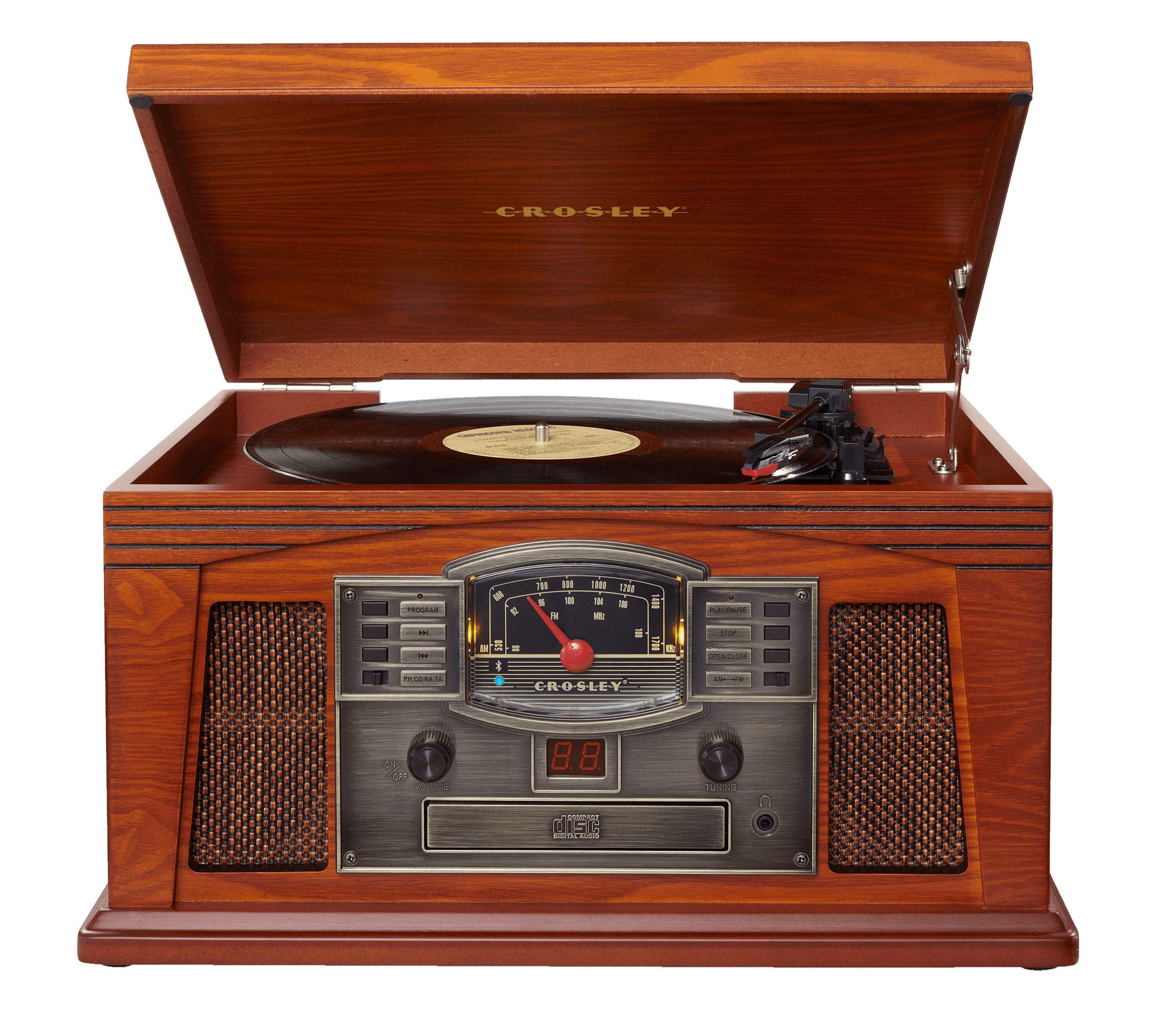crosley-lancaster-platine-vinyle-bluetooth-paprika-cd image 1