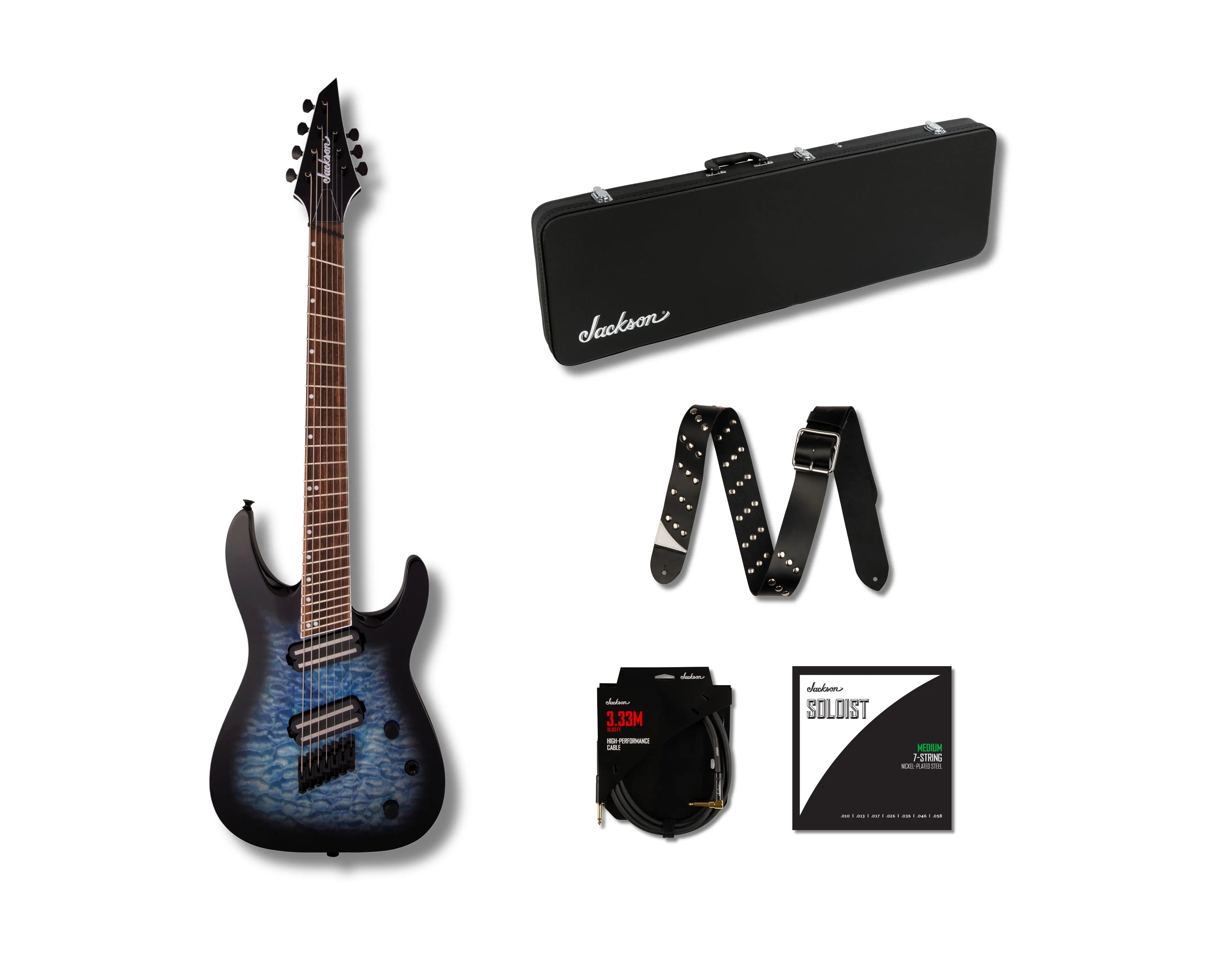 jackson-x-series-soloist-slatx7q-guitare-7-cordes-pack-cordes image 2