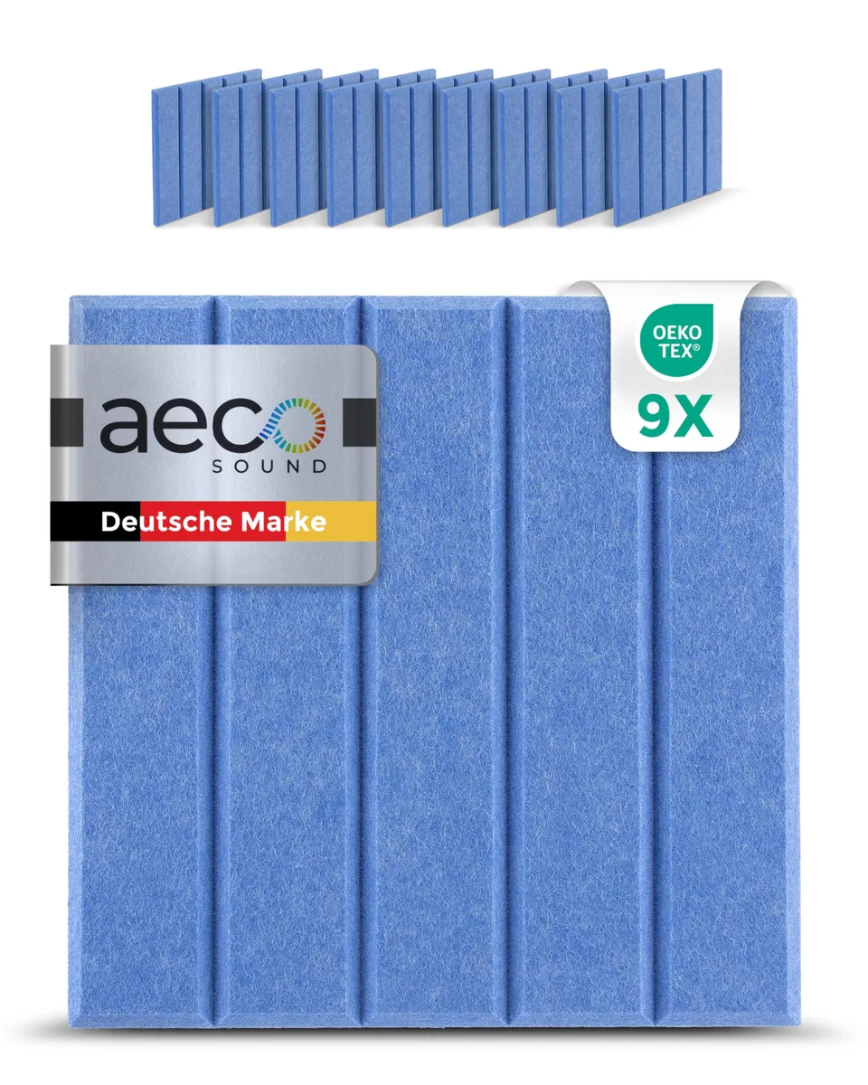 aeco-akustikfilz-panneau-feutre-bleu-rayures-9-pi-ces image 1