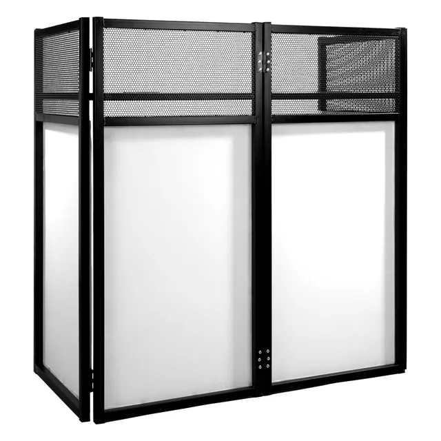 boomtonedj-dj-desk-white-stand-dj-pliable-housses-blanches image 1