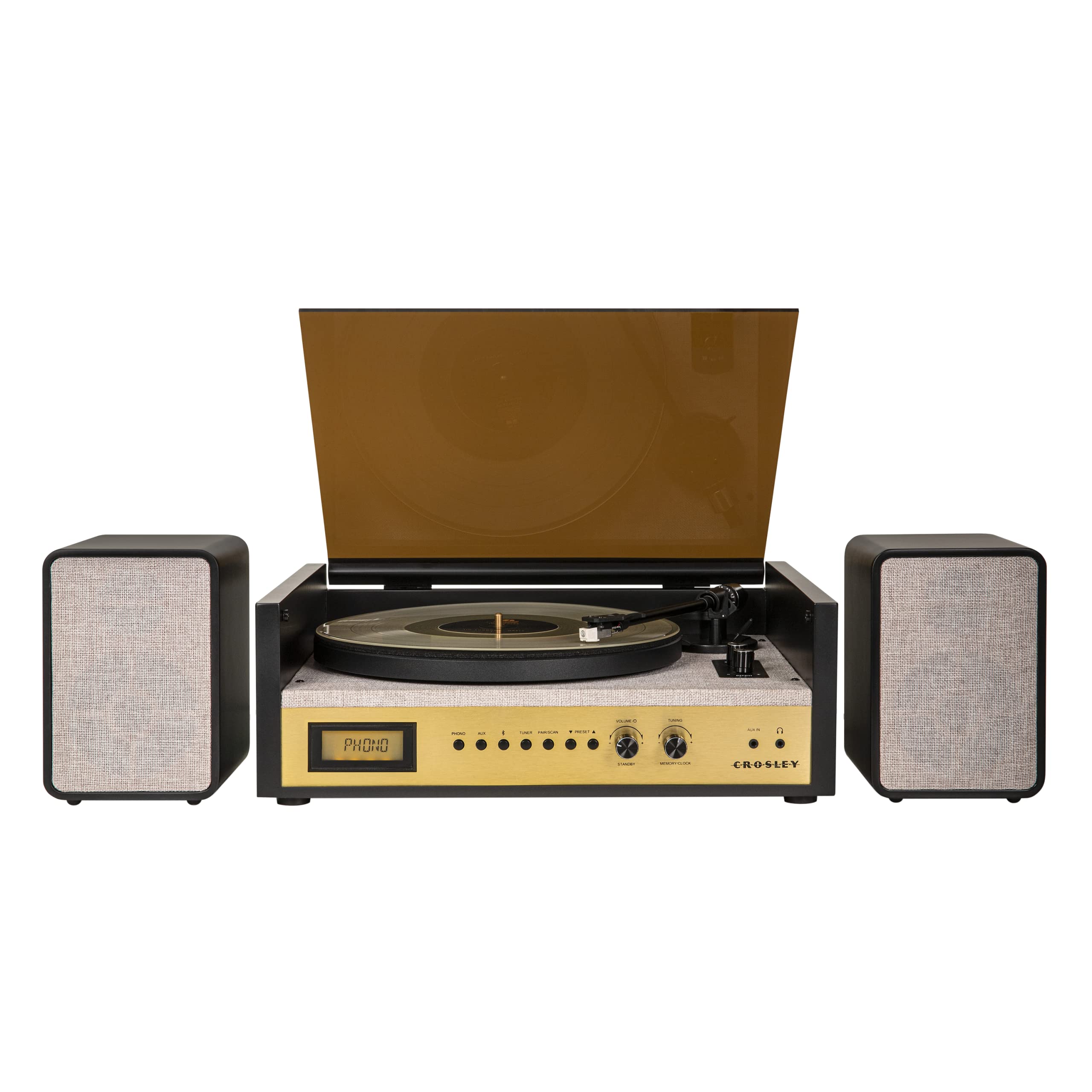 crosley-coda-tourne-disque-bluetooth-radio-fm-noir-gris image 1