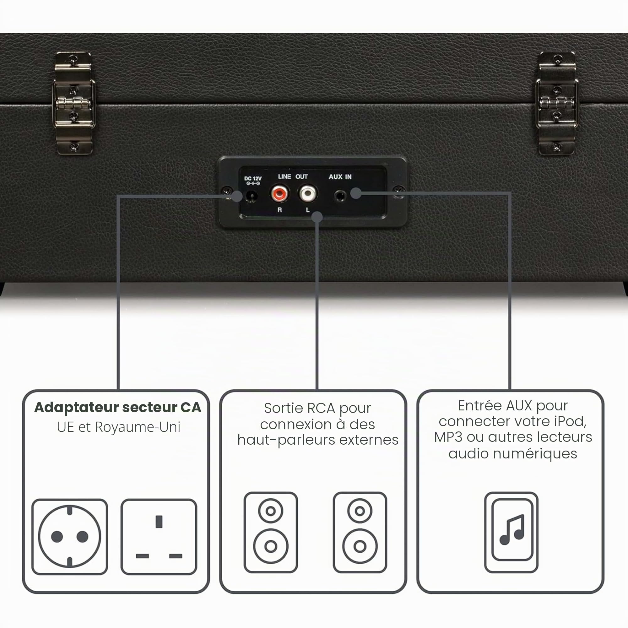 crosley-voyager-platine-vinyle-valise-bluetooth-noire image 4