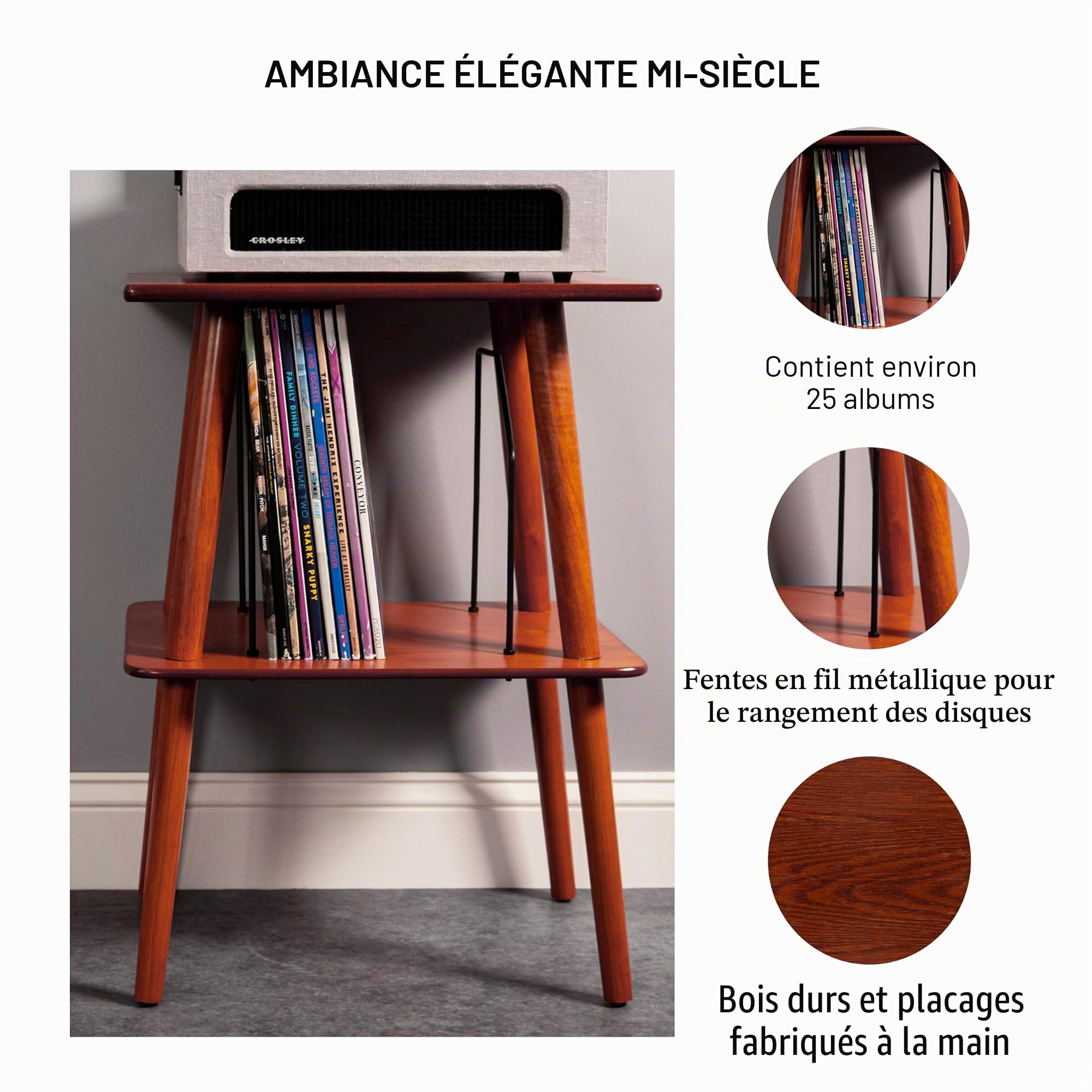 crosley-manchester-meuble-vinyle-paprika-rangement-disques image 4