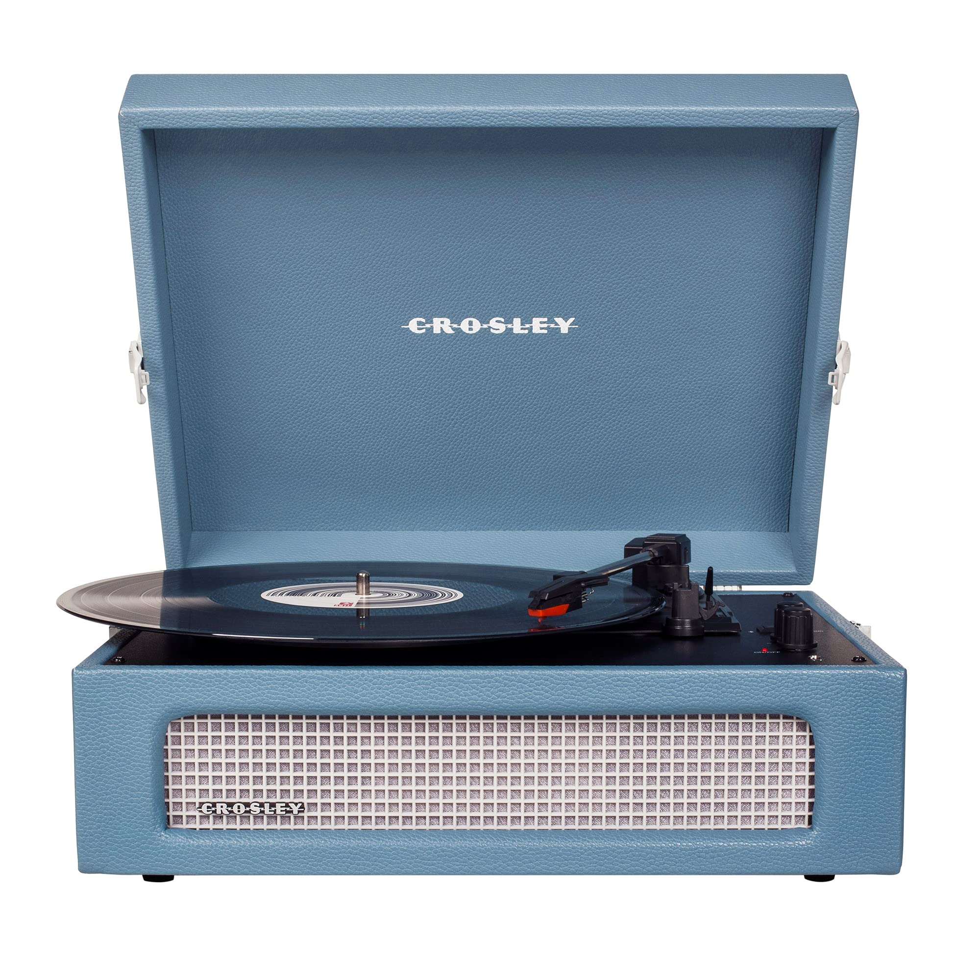 crosley-voyager-platine-vinyle-valise-bleu-3-vitesses image 1