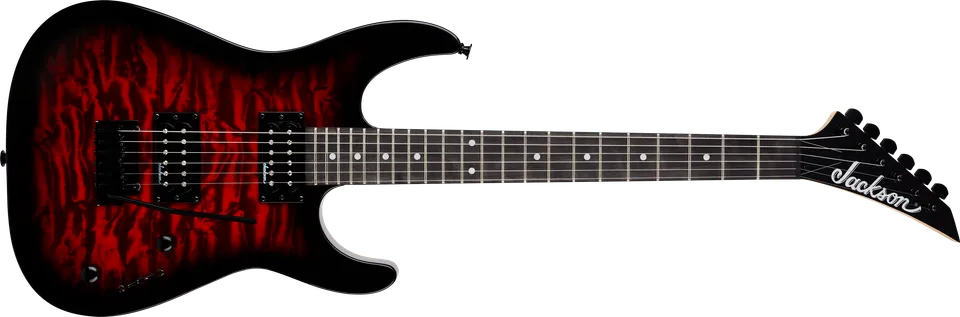 jackson-js-series-dinky-js11q-guitare-lectrique-transparent-red-peuplier image 1