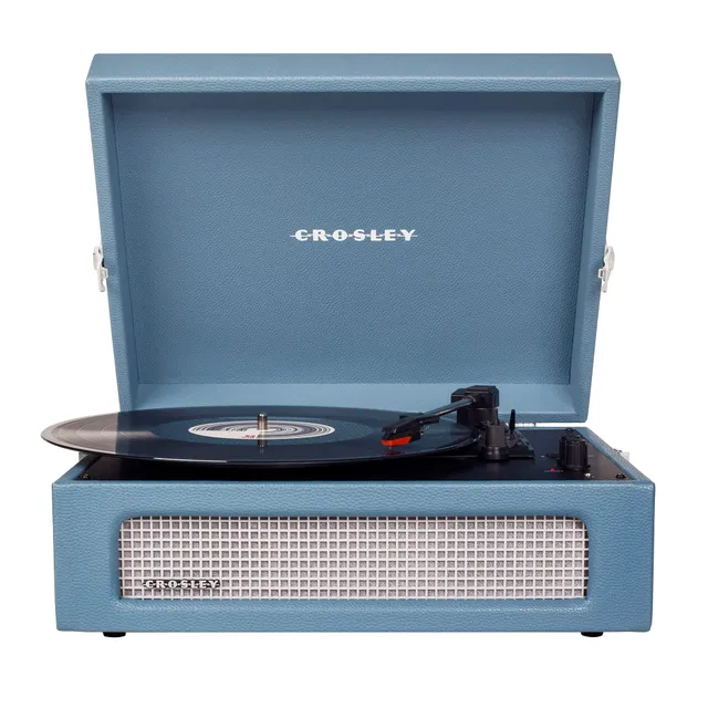 crosley-voyager-platine-vinyle-valise-bleu-3-vitesses image 1