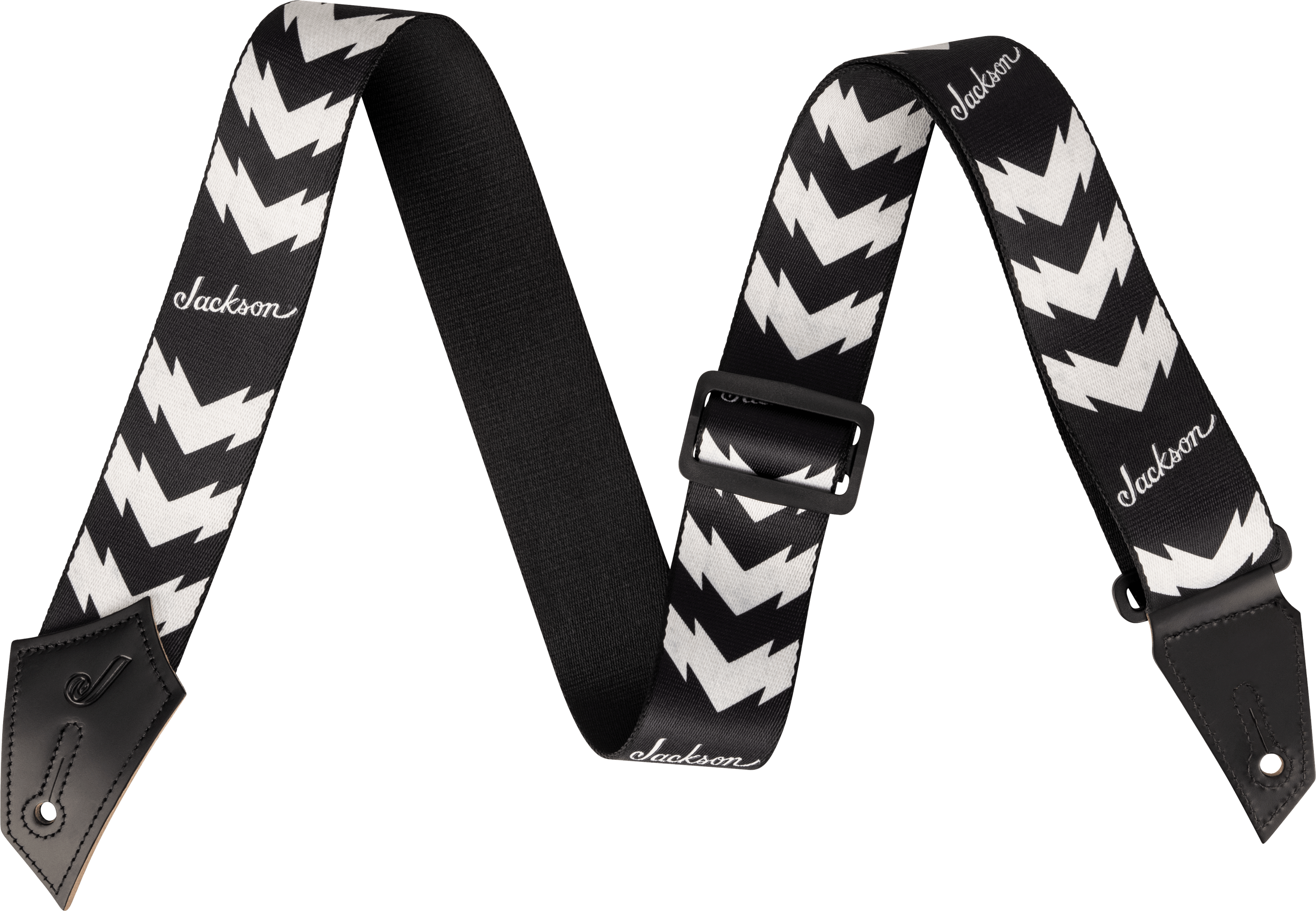 jackson-strap-double-v-sangle-guitare-50-mm-noir-blanc image 1
