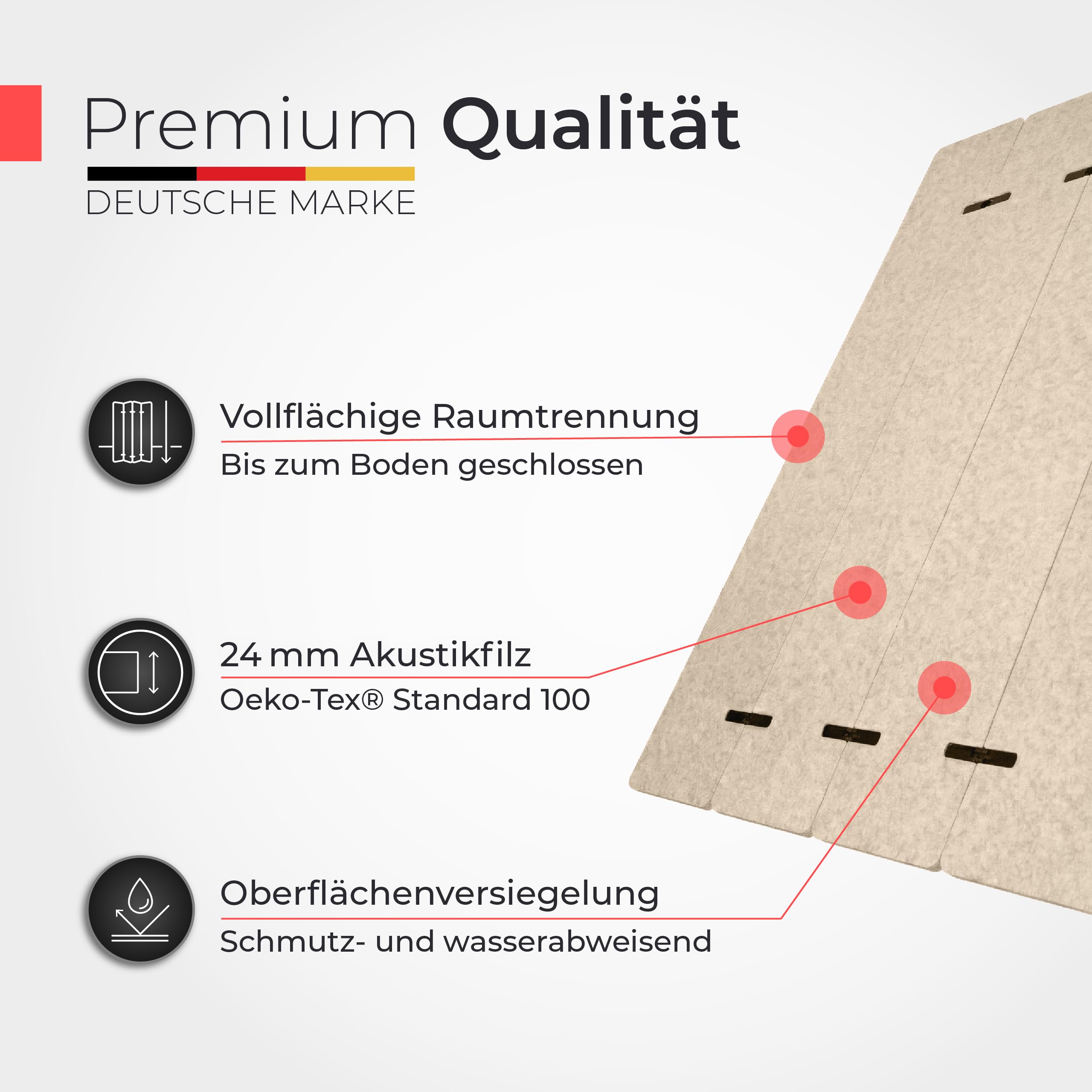 aeco-paravent-acoustique-pliable-beige-200x160-cm-4-panneaux image 5