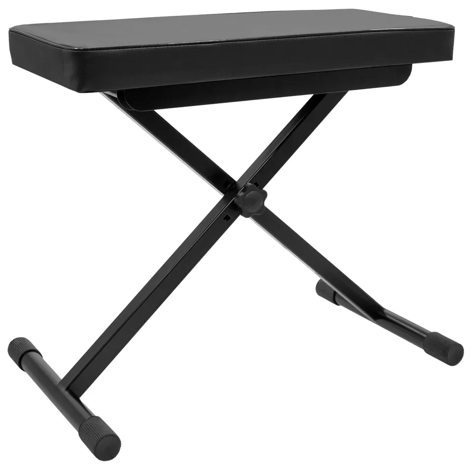 boomtonedj-st-1-banc-clavier-x-simili-cuir-noir-r-glable image 1