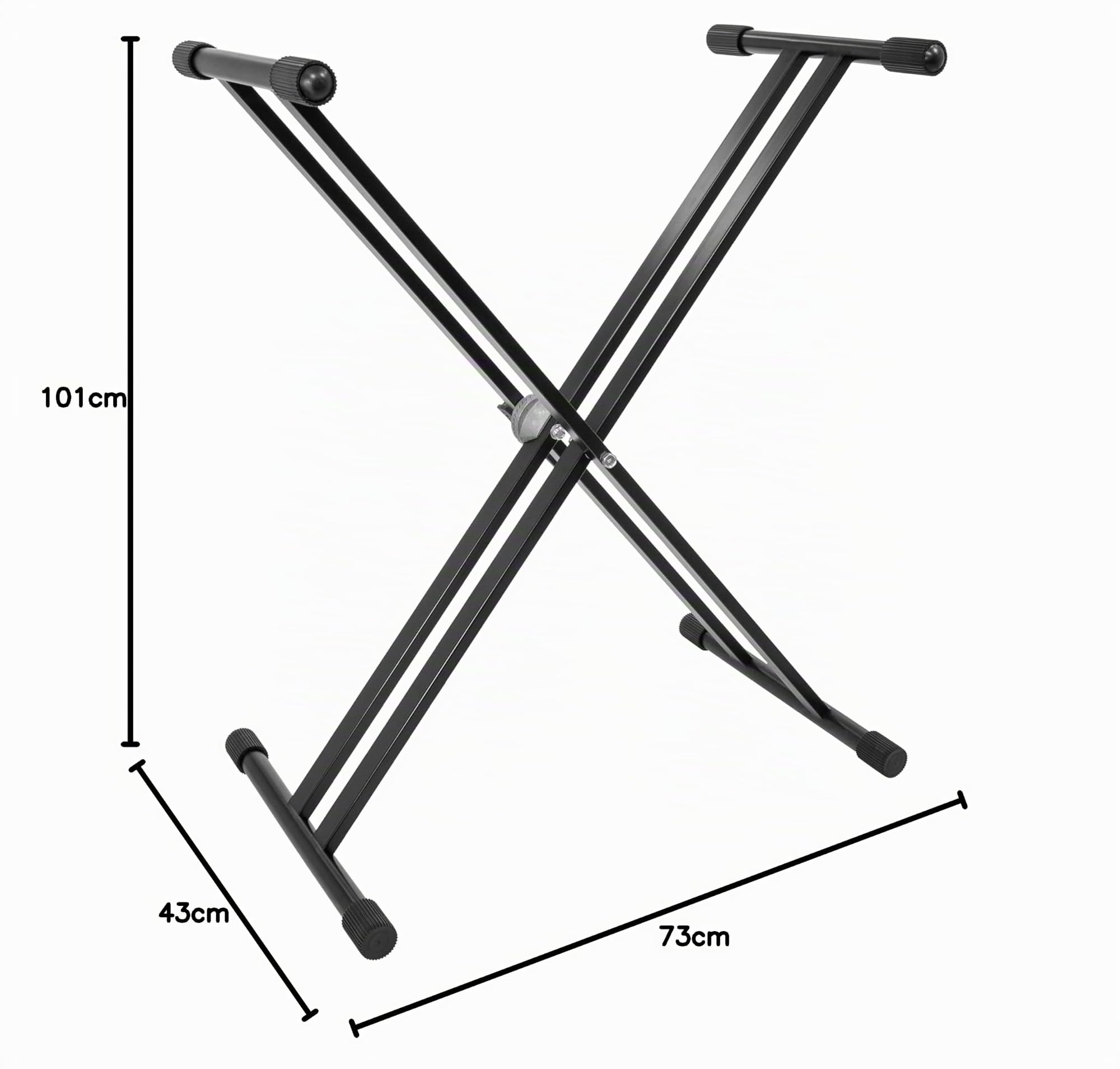 boomtonedj-ks-3-stand-clavier-noir-double-barre image 2